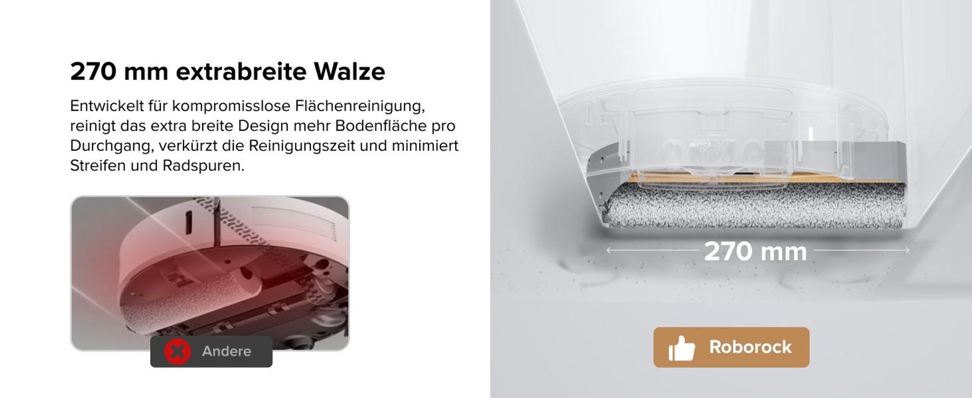 Roborock Qrevo Curv 2 Flow Staubsauger Roboter mit Wischfunktion, SpiraFlow-Wischwalze mit Selbstreinigung, 20.000 Pa, 75 °C Heißwasser-Moppwäsche
