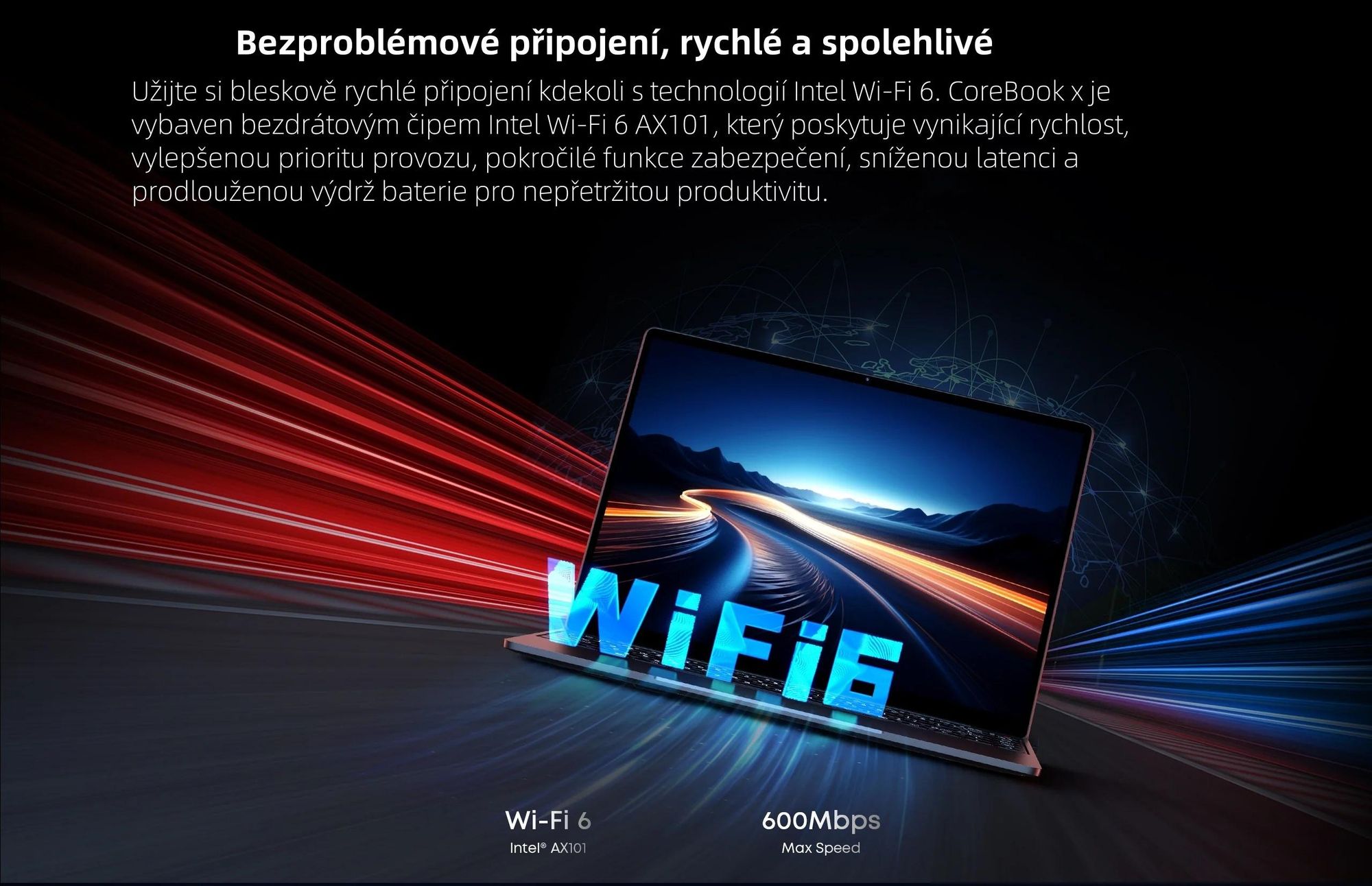 Notebook CHUWI CoreBook X - Procesorem Intel Core i3-1220P 14" Displejem 16GB+512GB Windows 11 Baterií 4000mAh - Šedá