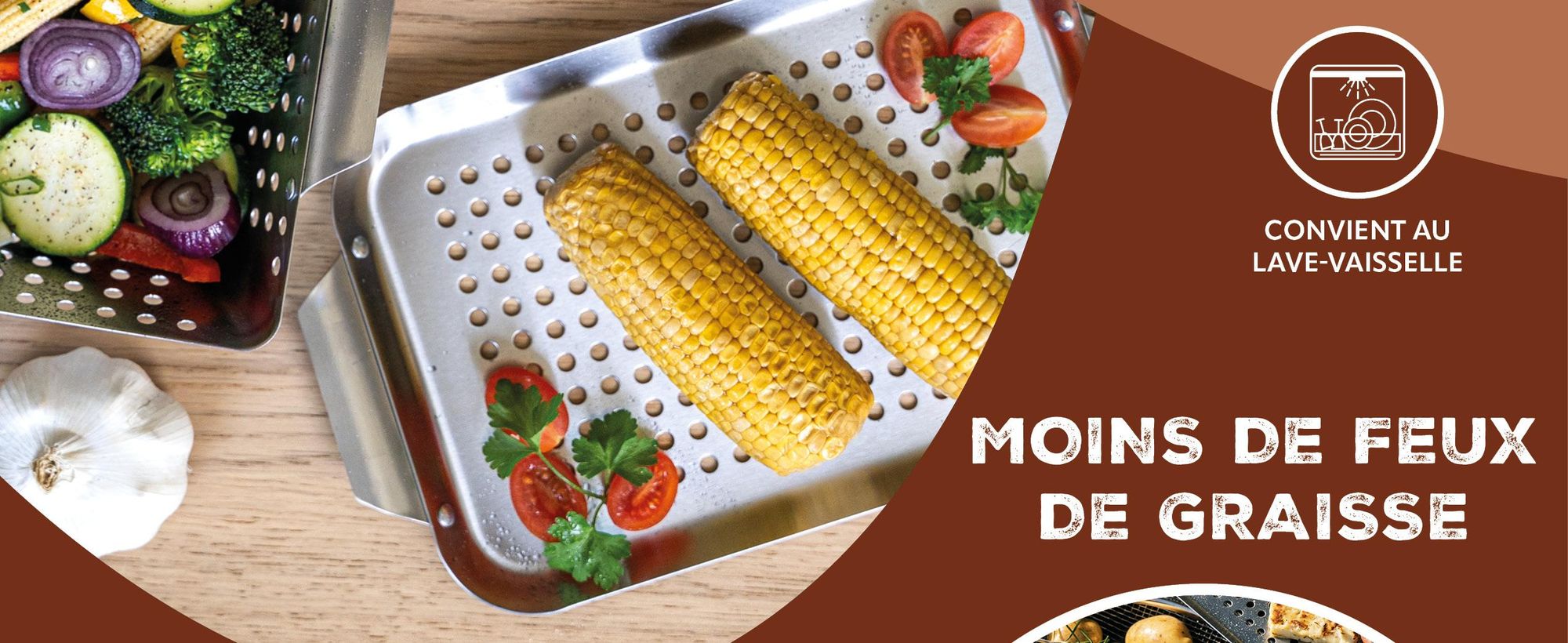 Paniers à grillades ronds, carrés et plats