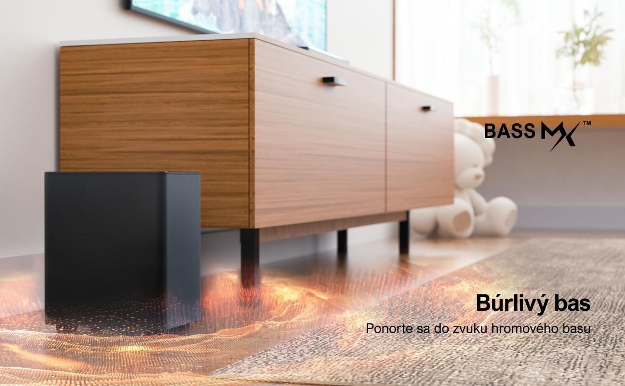 ULTIMEA 5.1 Surround Soundbar, 3D virtuálny priestorový zvukový systém, Soundbar s nastaviteľnými basmi, subwooferom a zadnými reproduktormi