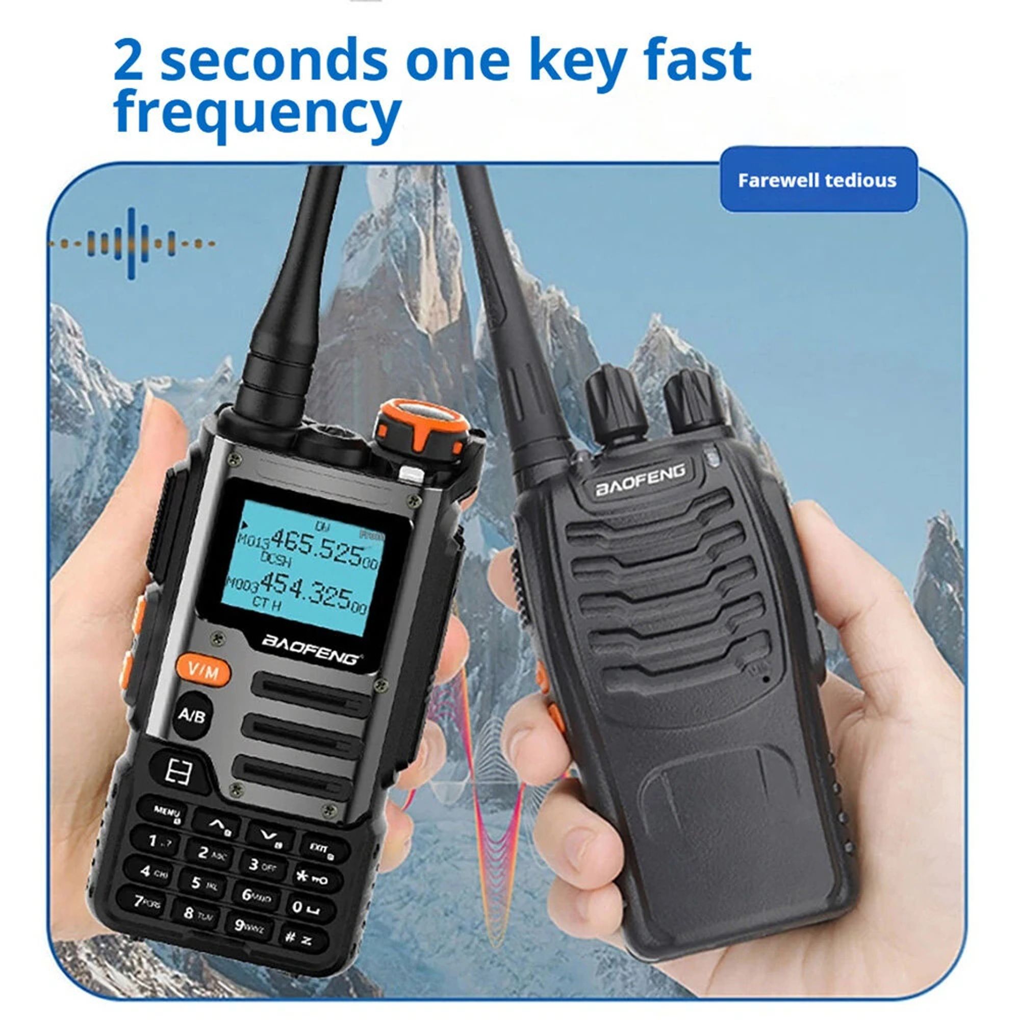 BAOFENG UV-K68 VHF/UHF Dualband 5W tragbares Funkgerät – Wiederaufladbares Walkie-Talkie für Camping und Wandern