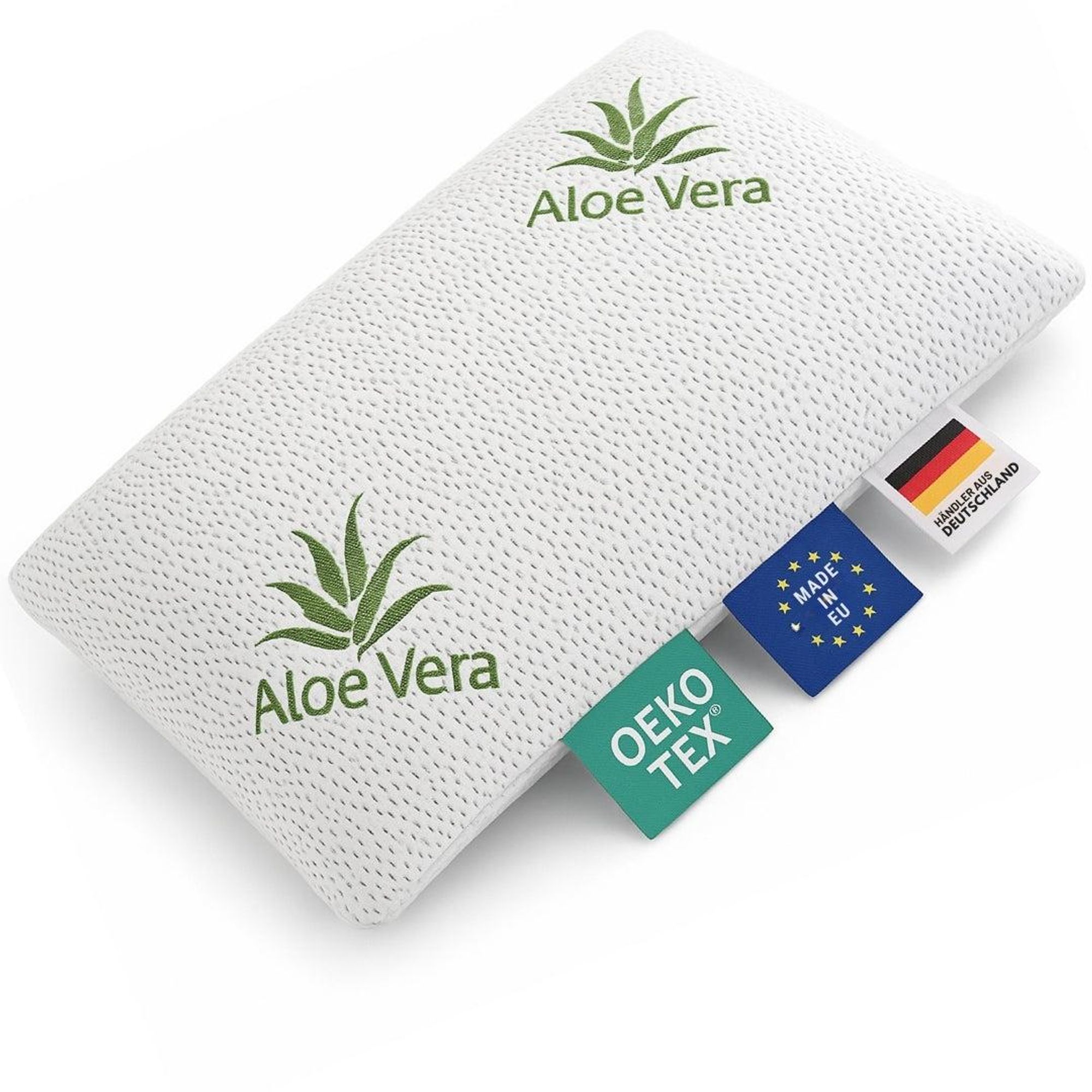 hERZtal Aloe Vera Memory-Schaum Kissen 80x40x15cm – Produktbild