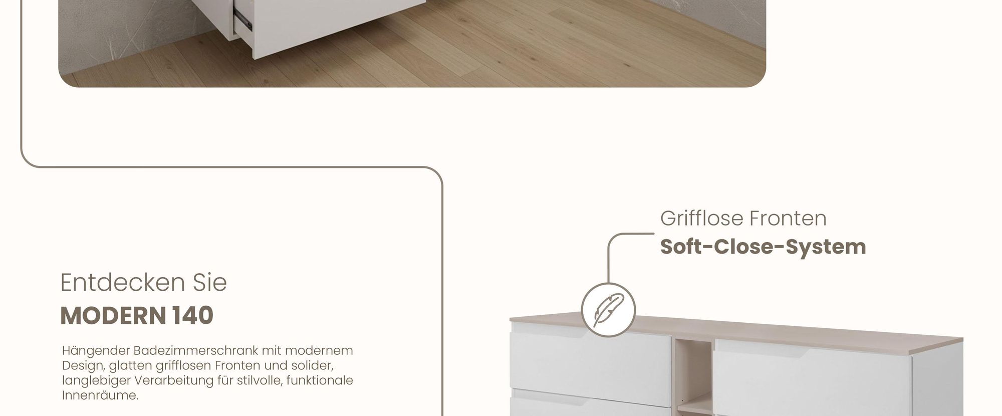 RODAN, Badmöbel, Badschrank, Badezimmermöbel, Badezimmer, MODERN, Waschbeckenunterschrank