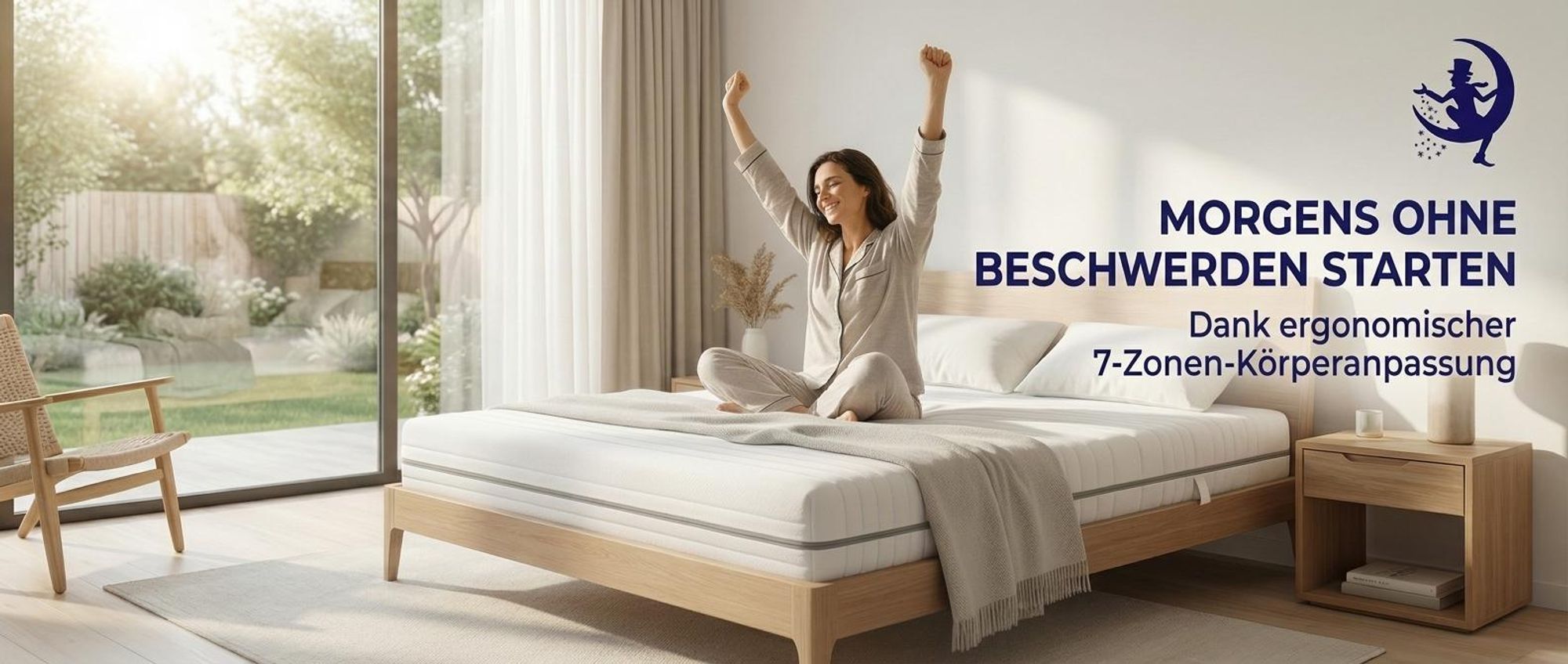 XXL 7-Zonen Kaltschaummatratze 180x200 25 cm - Premium Matratze H2-H3 - Ergonomisch, atmungsaktiv, Germany