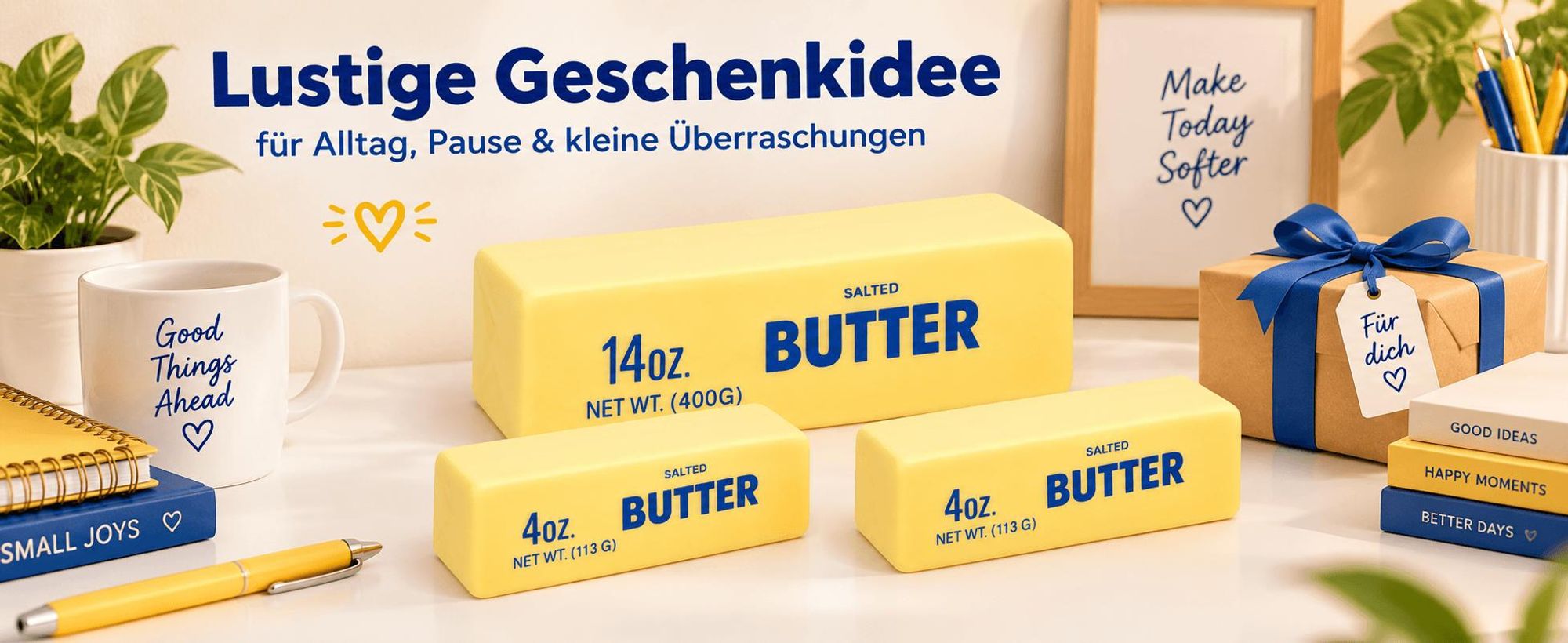 3er Butter Squishy Set, 1× XXL 23 cm + 2× Standard 13 cm, Slow Rising Squeeze Toy, Weiches Fidget Spielzeug, Stressball & Geschenk