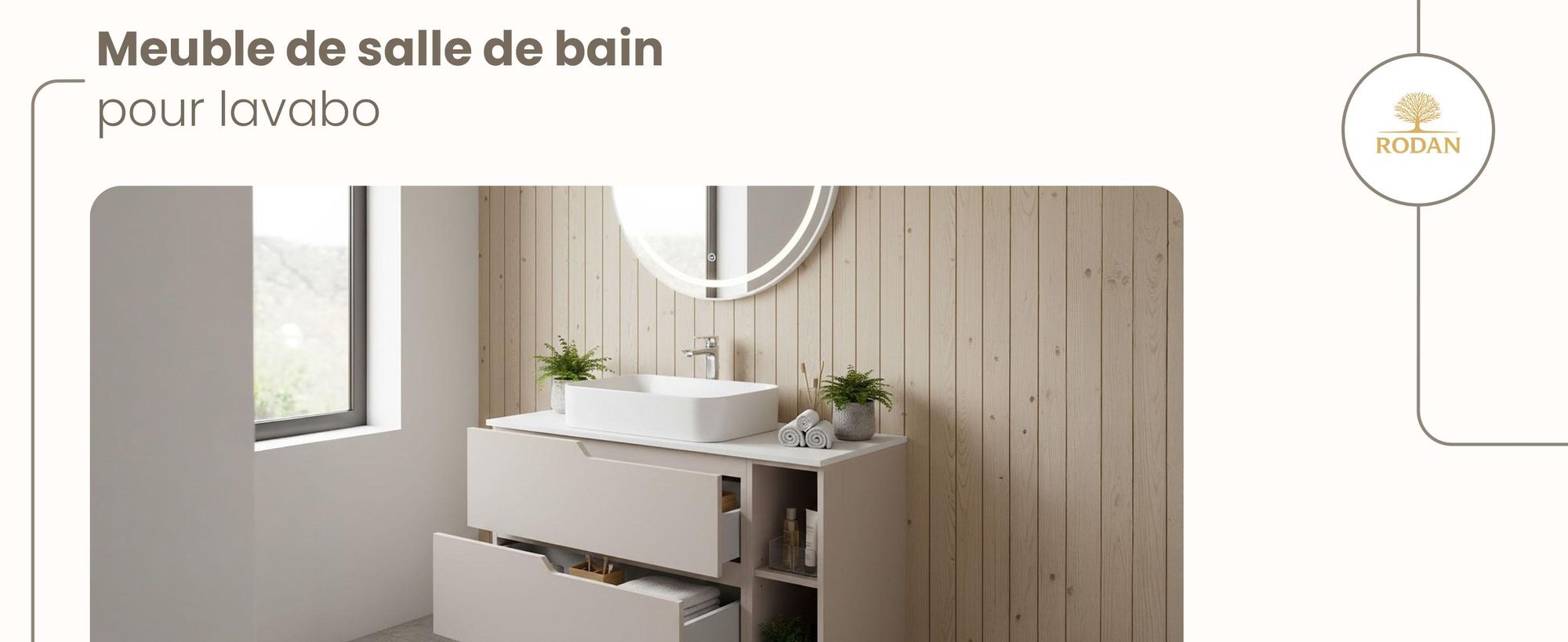 RODAN, meuble de salle de bain, armoire moderne, meuble sous vasque, meuble sous lavabo