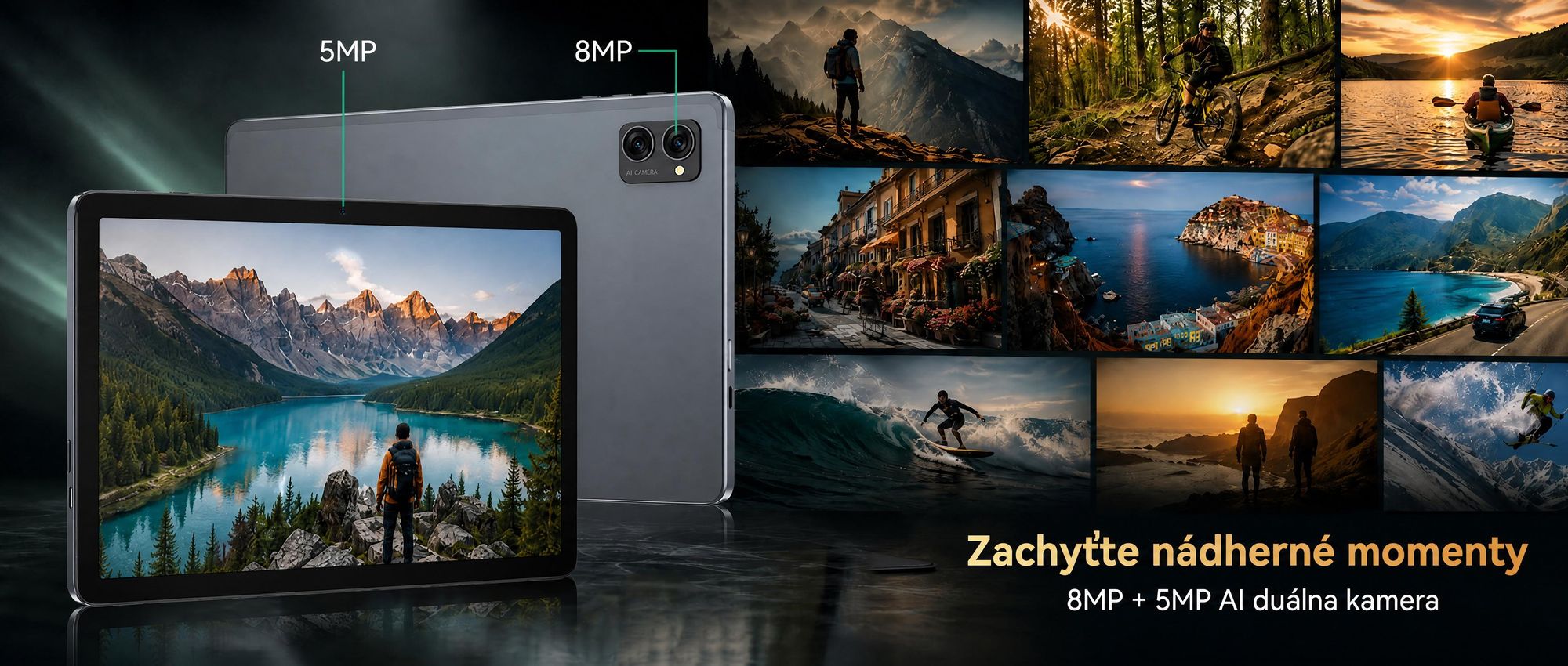 BESTTAB T20 10.1'' Android 16 Set Tablet, 24GB (8+16GB rozšíriteľný) RAM+256GB ROM(2TB TF), s krytom/perom/myšou/klávesnicou, Widevine L1, 5G WiFi