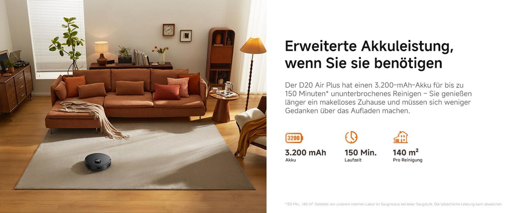 Dreame D20 Air Plus Saug- und Wischroboter mit 20.000Pa Saugkraft,Verwicklungsschutz,selbstentleerendem Dock,Teppich-Tiefenreinigung,Smart-Navigation