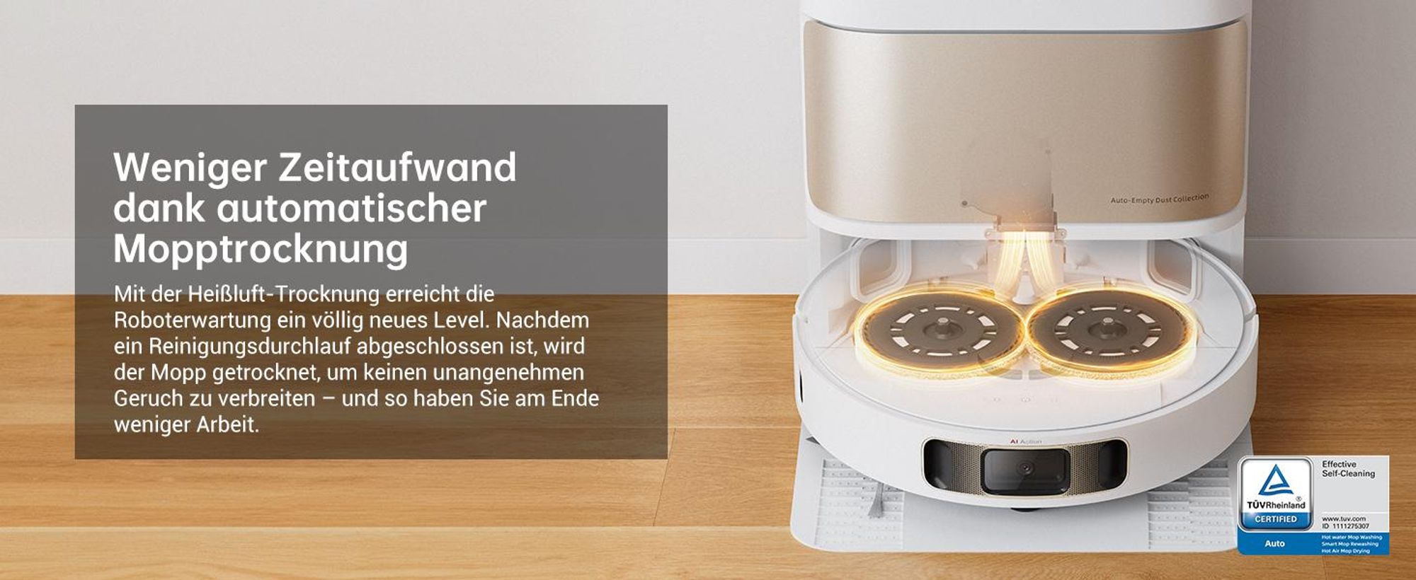 Dreame L10s Pro Ultra Heat Roboter Saugroboter mit Wischfunktion,Automatische Moppreinigung,heißem Wasser,7000Pa,Doppelte Mopp- und Bodenreinigung