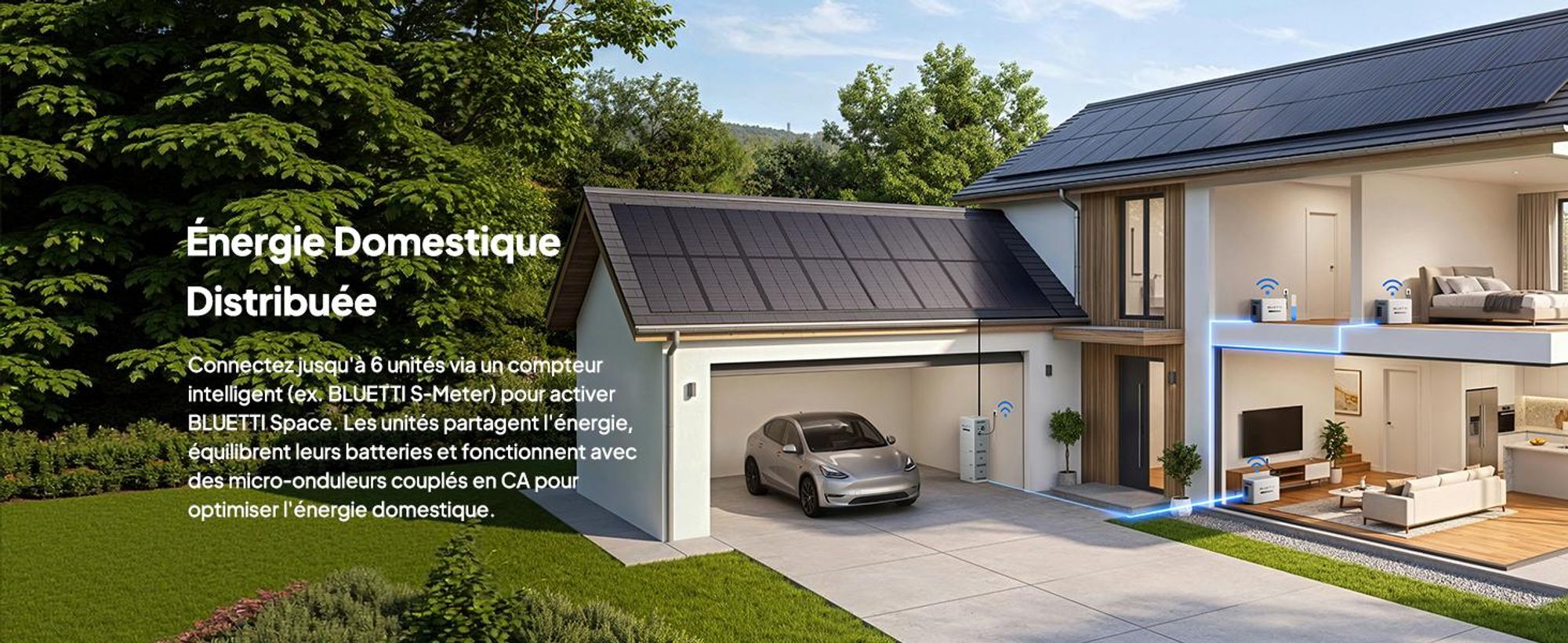 Système de production d'énergie solaire pour balcon BLUETTI Balco 260, 2560 Wh, entrée solaire de 2400 W via 4 trackers MPPT, extensible jusqu'à 15 kWh de stockage pour la maison, l'énergie solaire et l'alimentation de secours