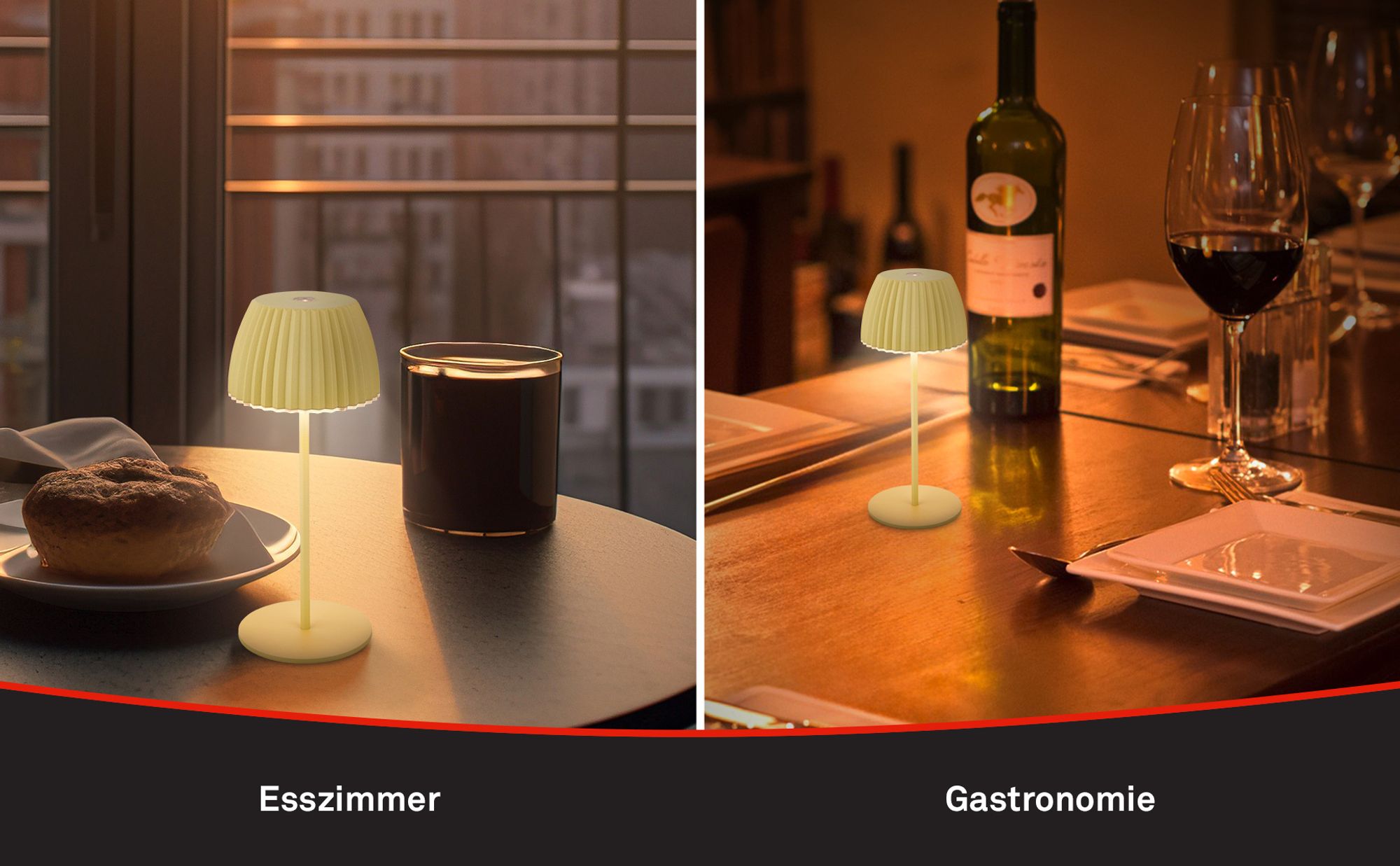 Riffle Mini LED Tischlampe Akku Tischleuchte Dimmbar Kabellos Touch IP44 Grün