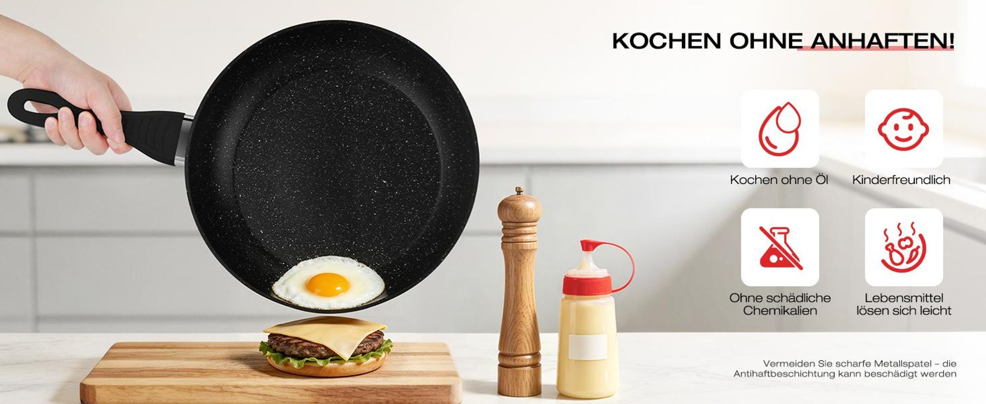 Topfset Induktion 15-Tlg Topfset Pfannenset Kochtopfset, Aluminium Antihaft-beschichtete Töpfe & pfannen,Cookware-Schwarz(HLCW15BK)