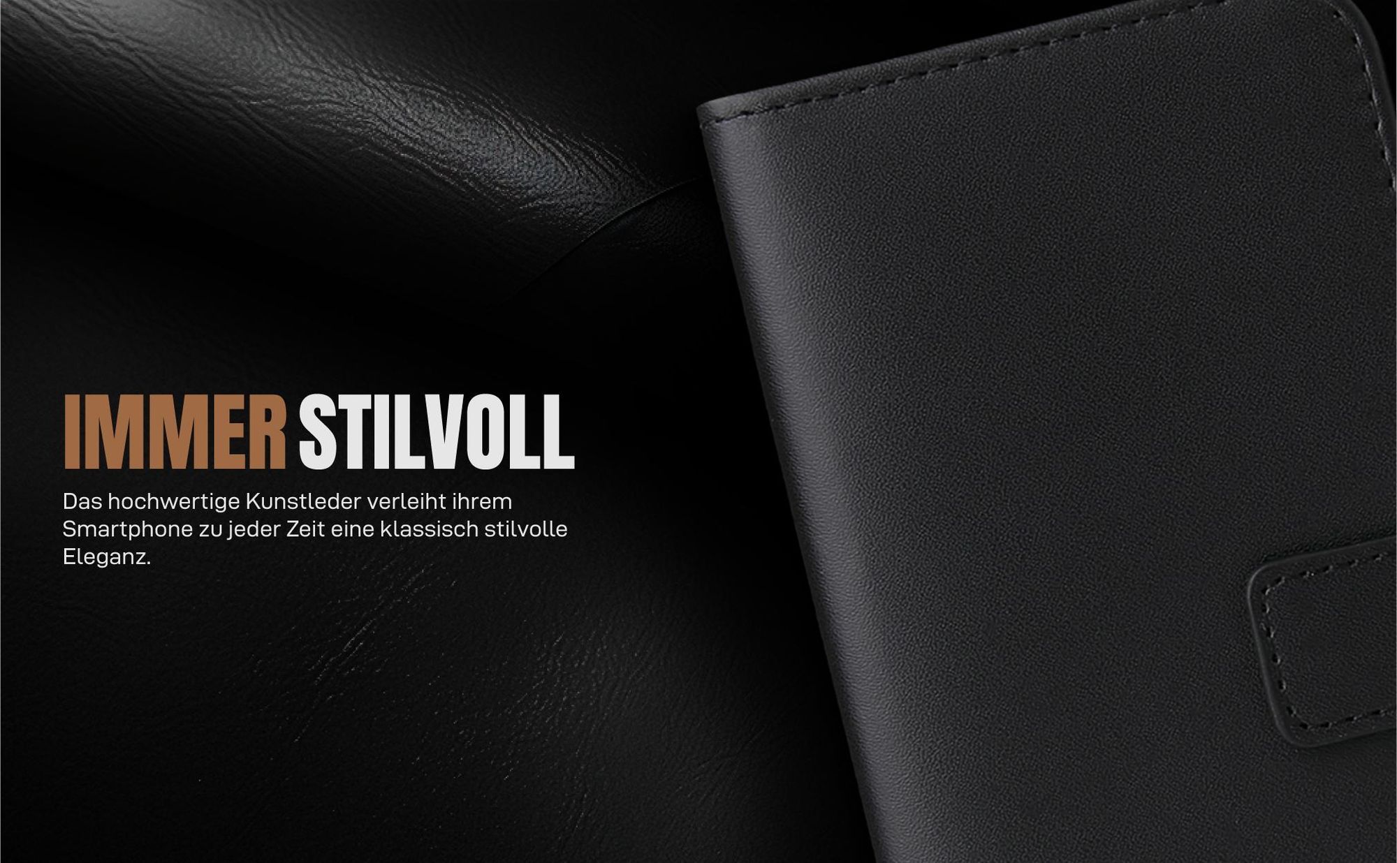 Stillvolle Wallet-Hülle für Apple iPhone 12