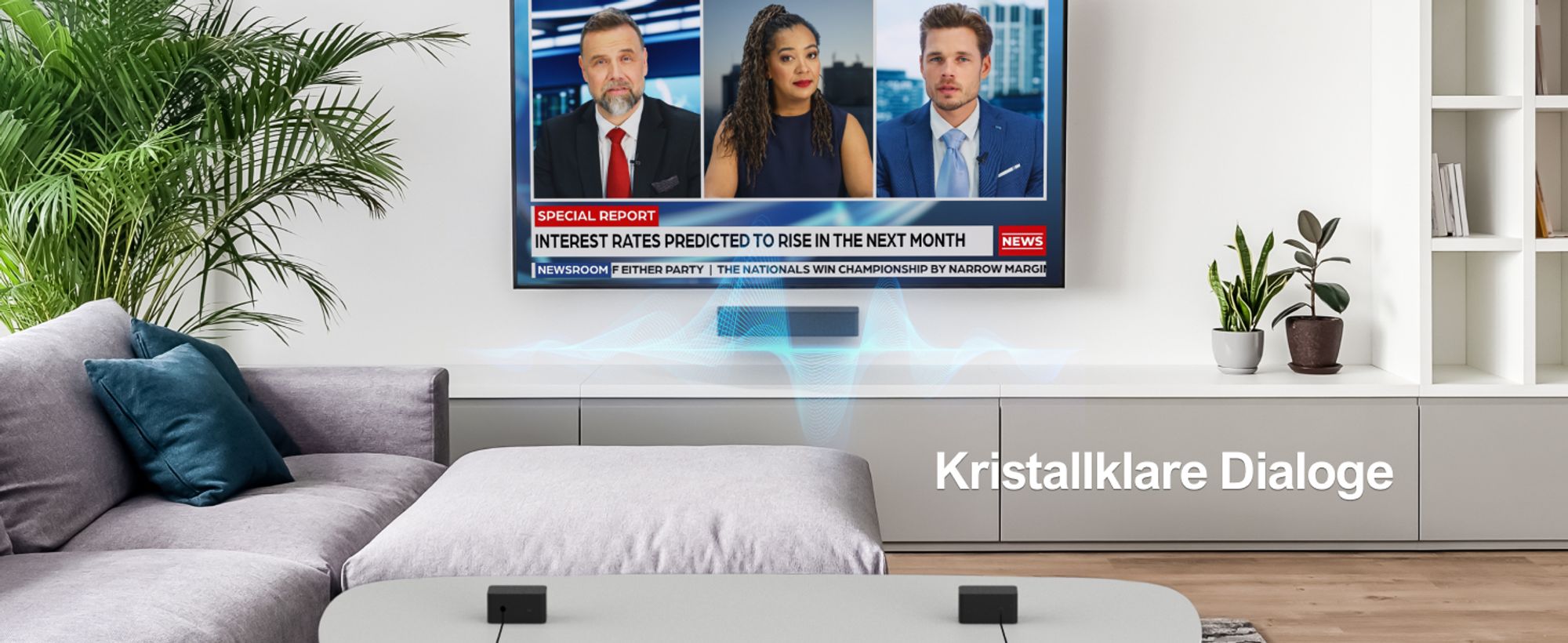ULTIMEA Dolby Atmos 5.1 Soundbar mit Subwoofer, 3D Surround Sound TV Lautsprecher für Heimkino mit einstellbarem Bass, Poseidon D60