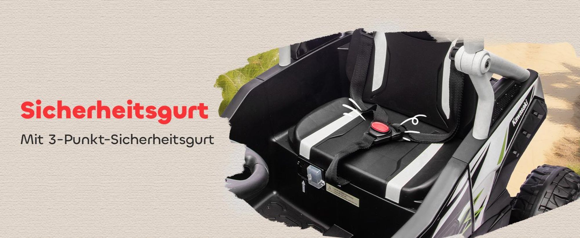 AIYAPLAY Kinder Elektroauto 12V Kinder UTV mit 2 Motorn, Fernbedienung, LED