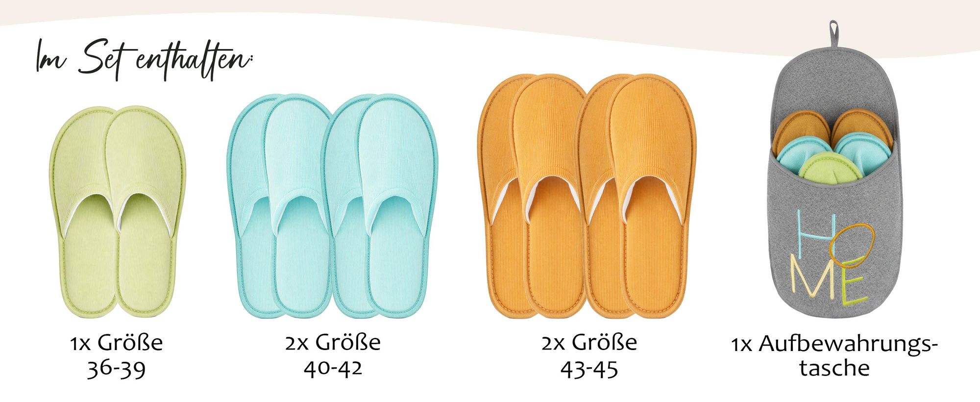 ONVAYA® Premium Gästehausschuhe Set Waschbare Gästepantoffeln Rutschfest Hausschuhe Guest Slipper Besucherhausschuhe Uni