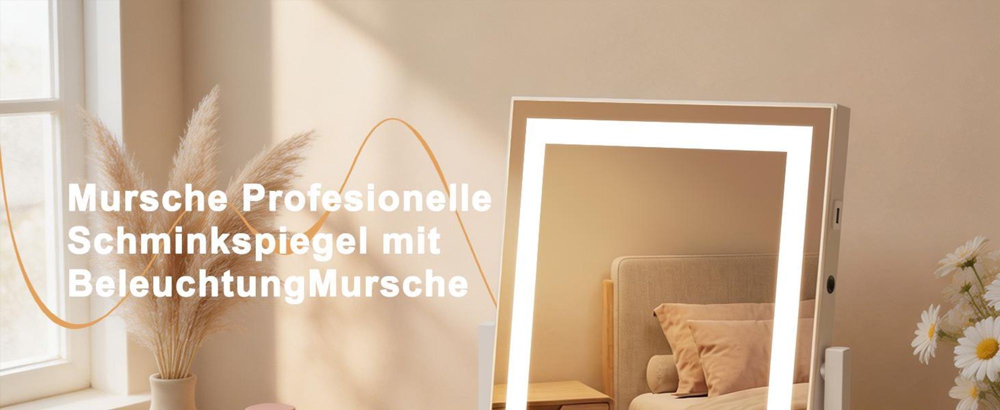 ZMH LED kosmetické zrcátko s osvětlením, rozměry 30 × 40 cm, 3 režimy, malé kosmetické zrcátko, osvětlené stolní zrcátko, zrcátko na toaletní stolek, dotykové ovládání, stmívatelné