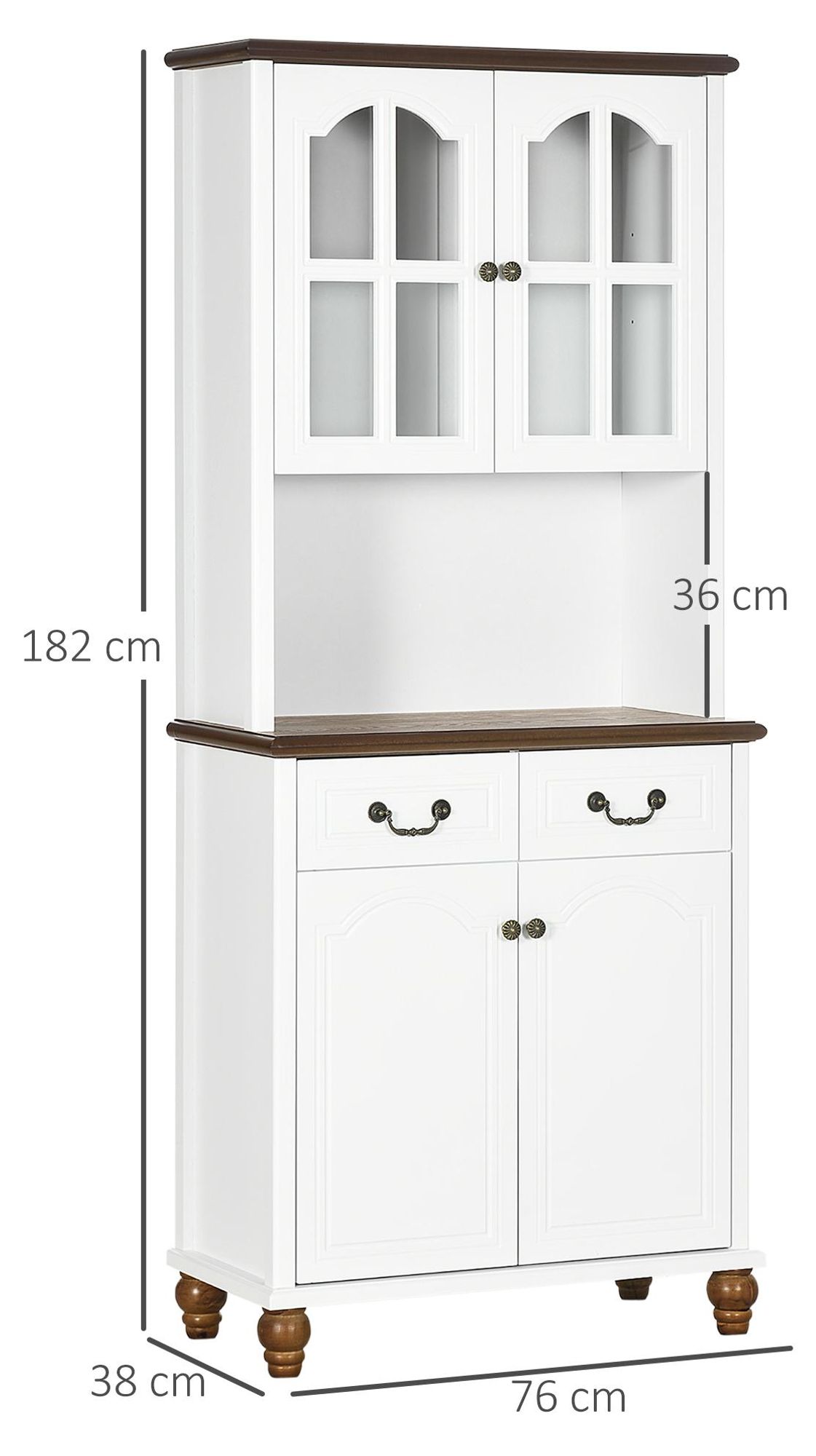 Küche Glasfenstern Geschirrschrank Glastüren