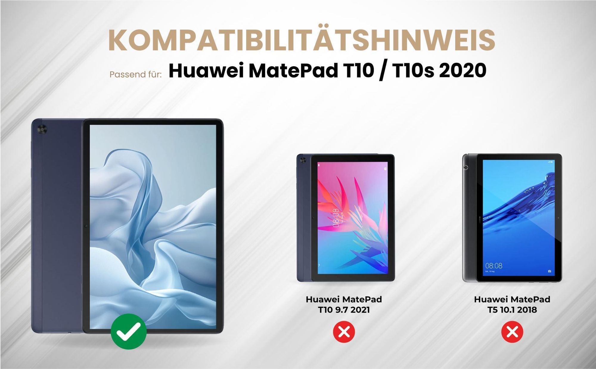 Kompatibilitätshinweise Tablet Cover für Huawei MatePad T10s 10.1
