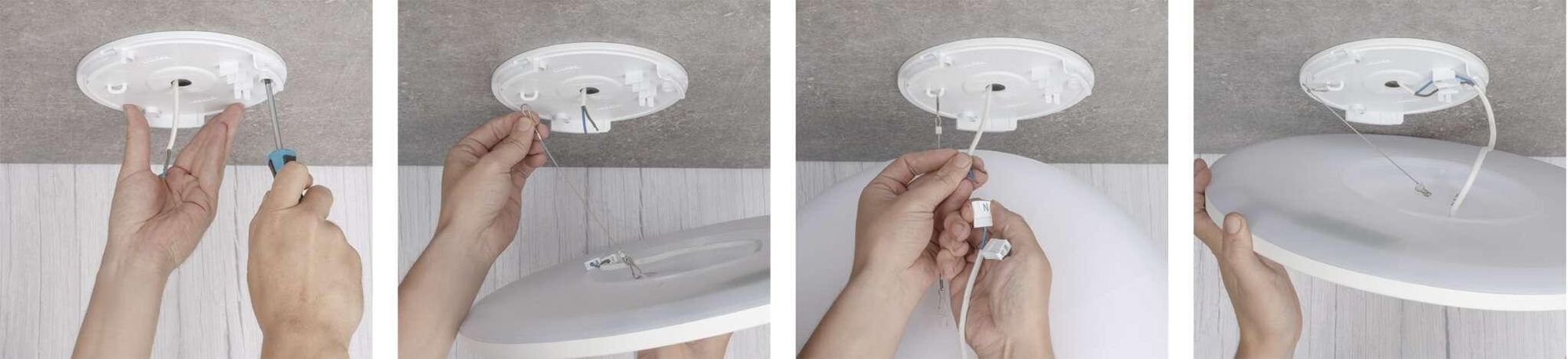 EMOS LED-Wand-/Deckenleuchte FLORI, rund, neutralweiß 4000 K, 1800 lm, 18 W (statt 115W Glühbirne), für Innenbereich, Ø 29,3 cm, weiß