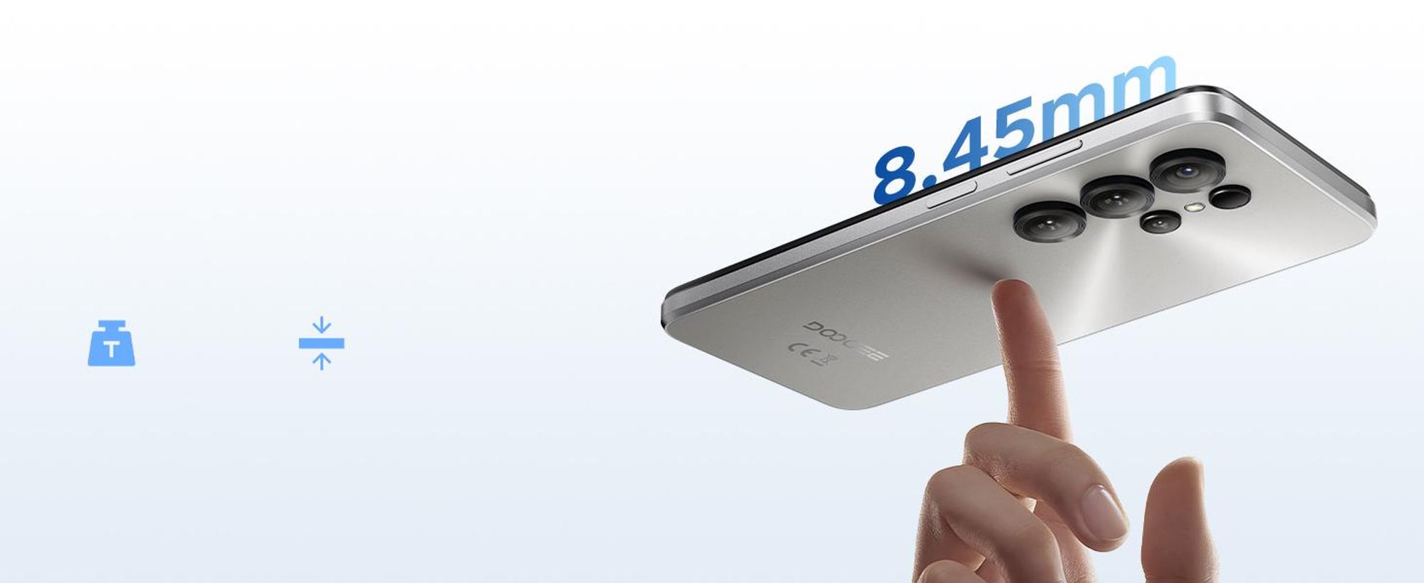 Smartfon DOOGEE Note56X Pro, Android 16, ekran 6,56" 90Hz, bateria 6150mAh, pamięć 32GB+128GB, 4G, aparat 13MP, NFC, czytnik linii papilarnych, OTG, bez umowy