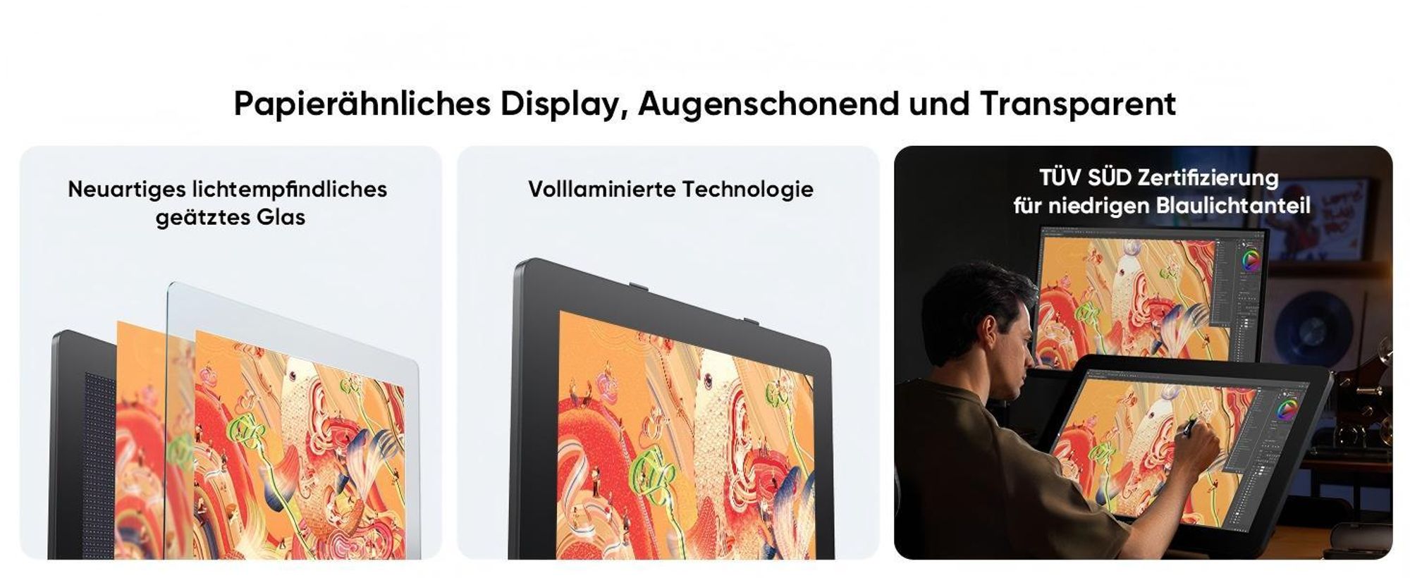 XPPen Artist Pro 27 (Gen 2) Grafikmonitor 26,9-Zoll 4K Grafiktablett mit 120Hz, Touchscreen & 99% Adobe RGB