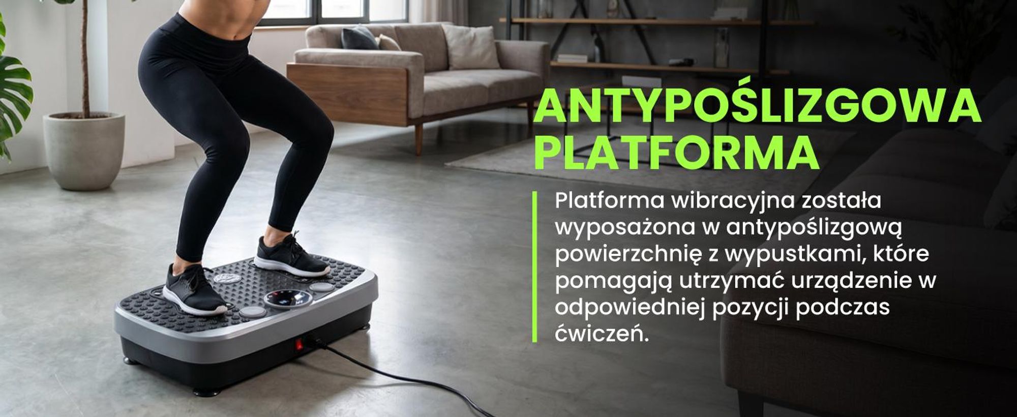 Platforma wibracyjna do ćwiczeń z 5 programami automatycznymi i głośnikami