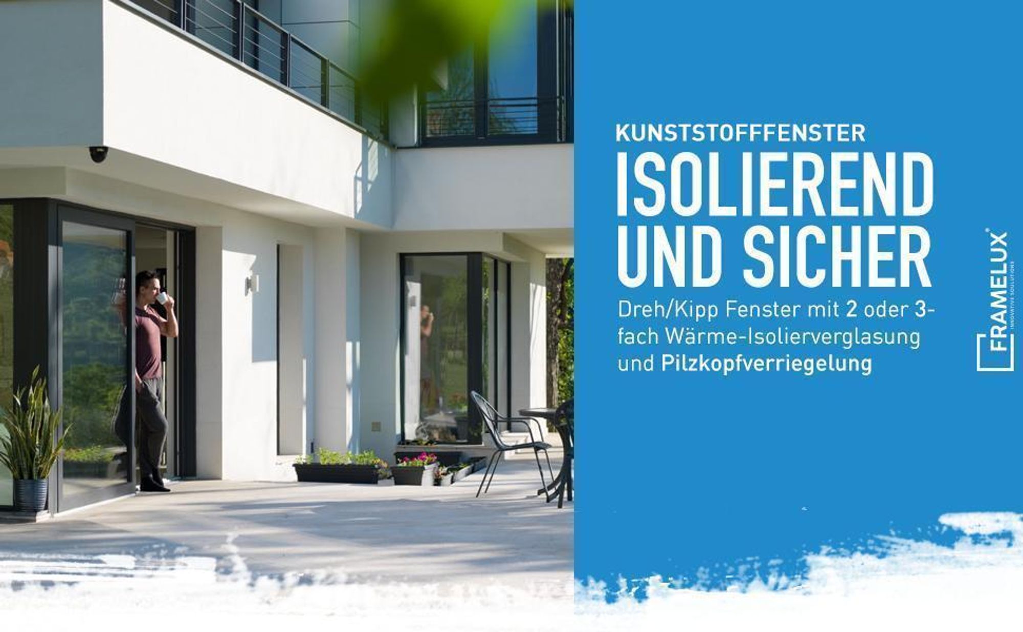 Kellerfenster - Kunststoff - Fenster - innen weiß/außen anthrazit - BxH: 100 x 50 cm - 1000 x 500mm - DIN Links - 3 fach Verglasung - 60 mm Profil