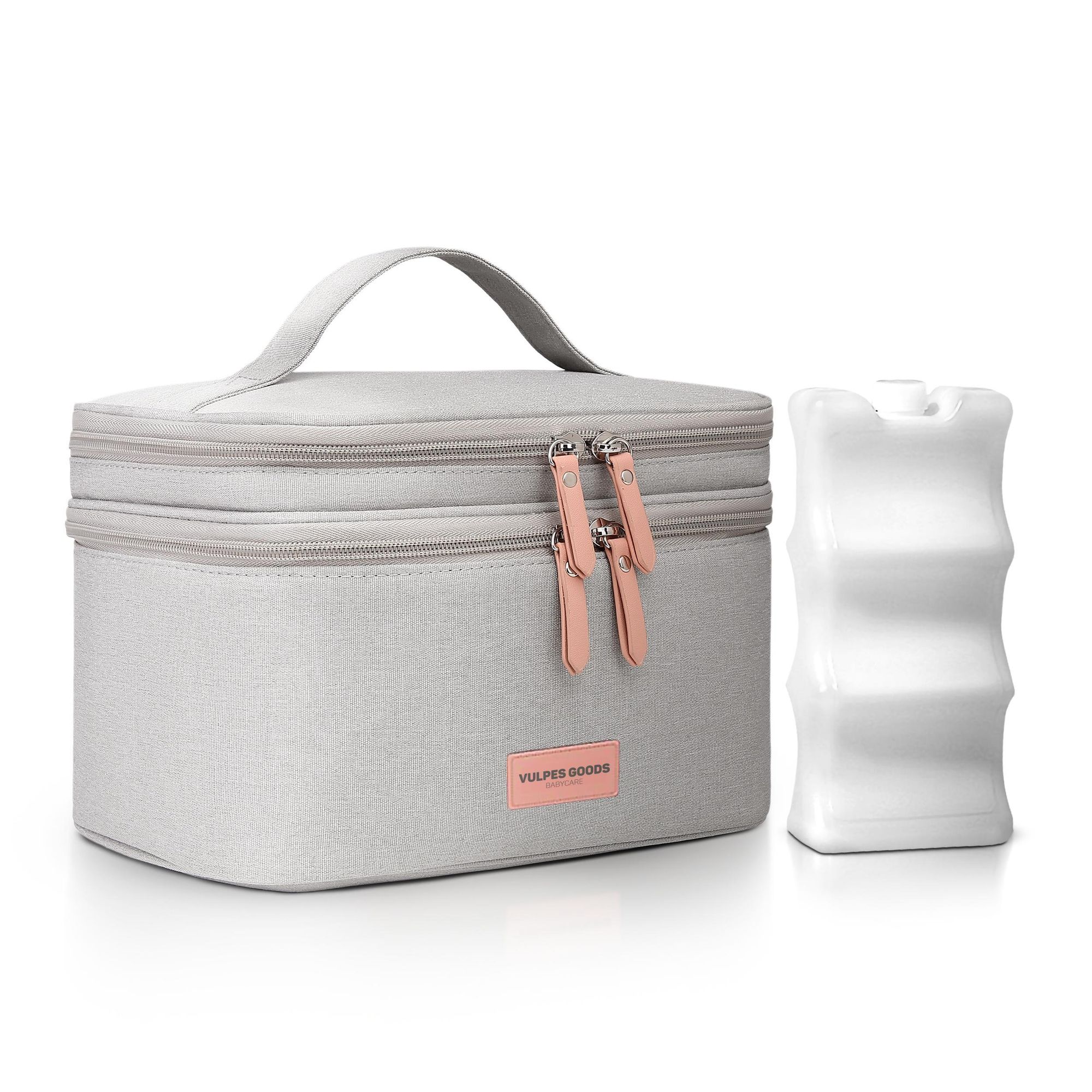 Vulpes Goods Kühltasche für Muttermilch & Babynahrung, Kühltasche mit Kühlakkus, Picknicktasche, Baby-Aufbewahrungstasche, hält bis zu 12 Stunden kühl