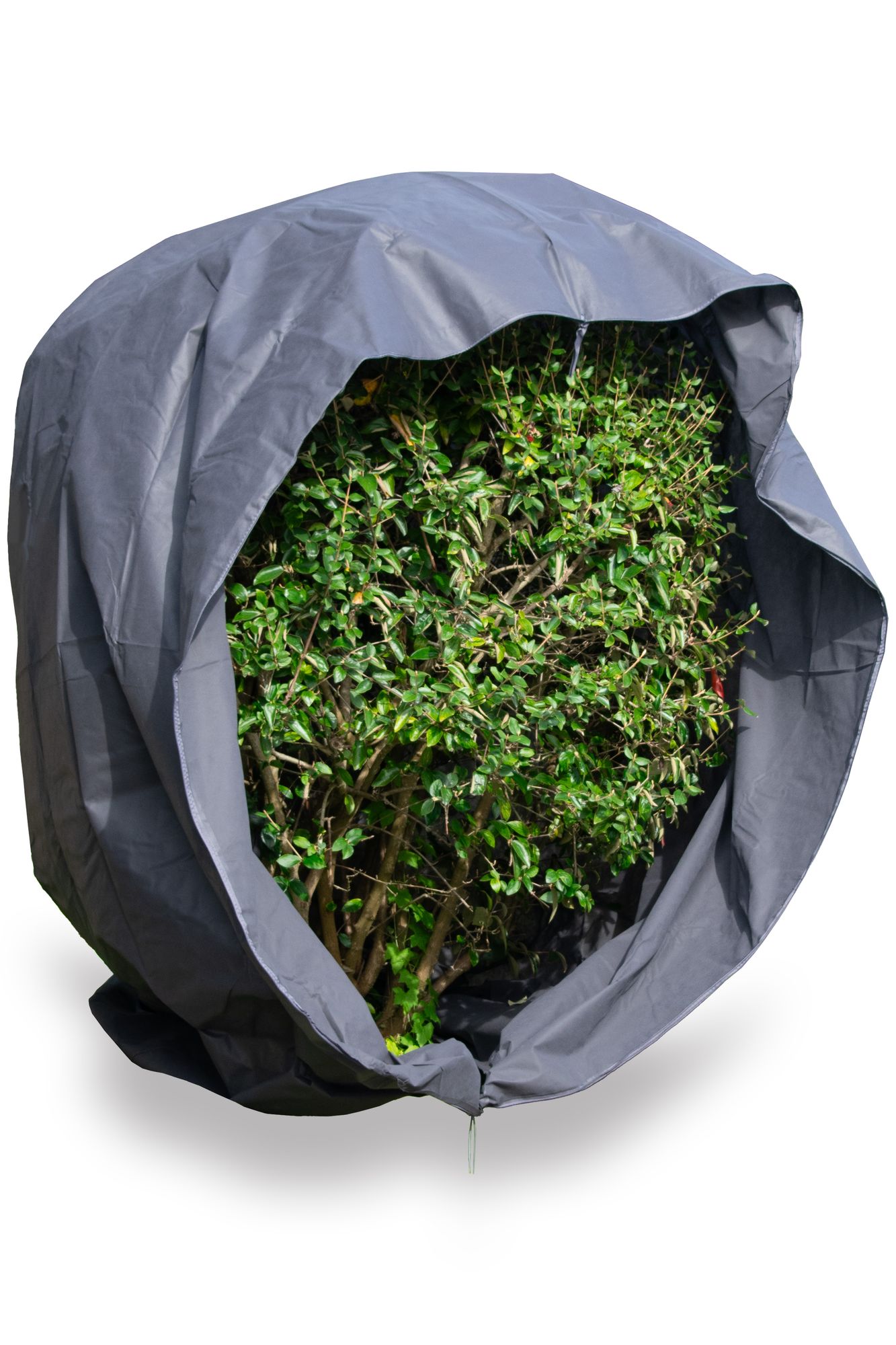 200 x 240 cm Premium XXL Winterschutz für Pflanzen grau Kübelpflanzen Winterschutzcover draußen Haube Reißverschluss Zugband Pflanzenschutzhaube