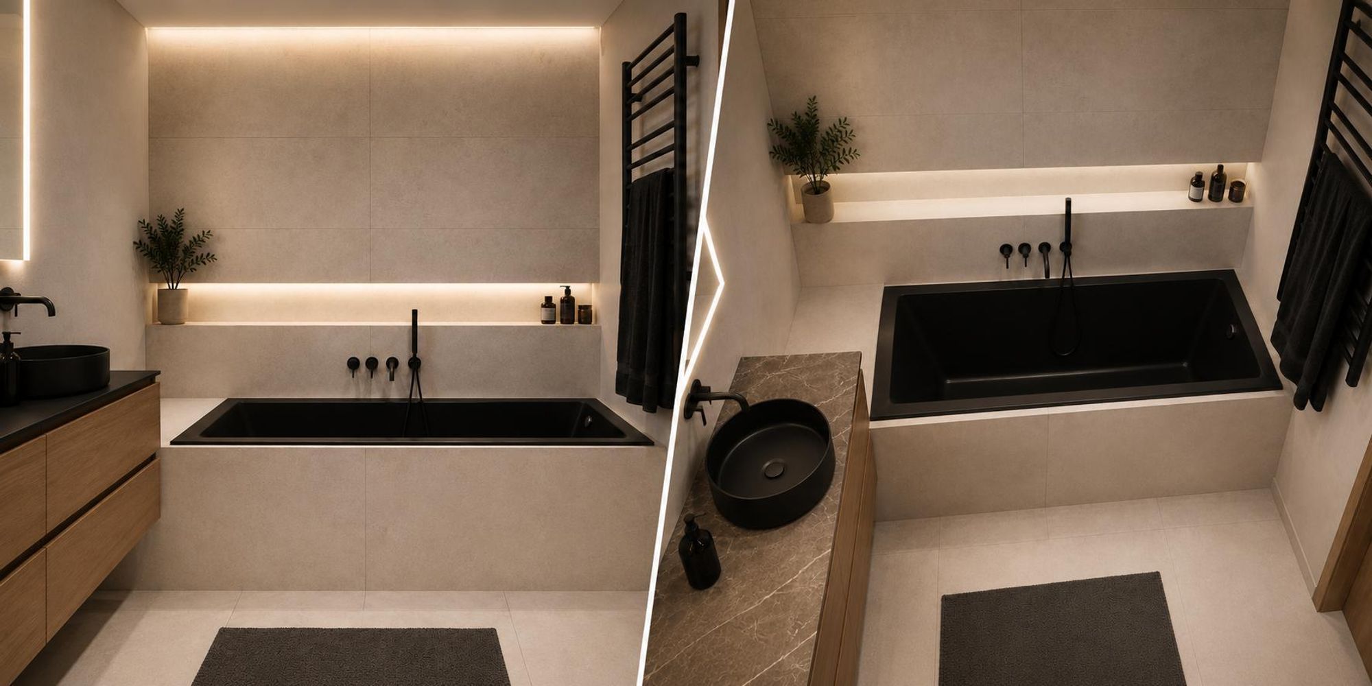 Vana AQUA for you KRONOS Slim 170×70 Černá , včetně sifonu a nožiček v balení, Koupelnové vany, vybavení koupelny, designová vana do koupelny