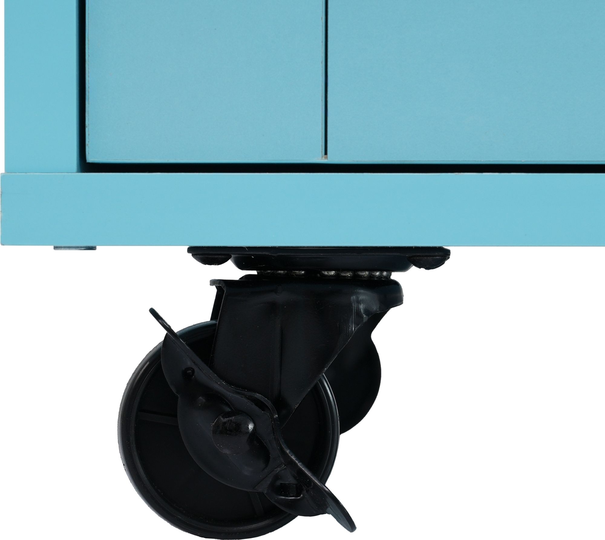 Flieks Servierwagen Kücheninsel mit 2 Schubladen, Küchentrolley Speisewagen mit Klappbar Arbeitsplatte, Küchenwagen mit Regal, 129x46-71x91.5cm, Blau