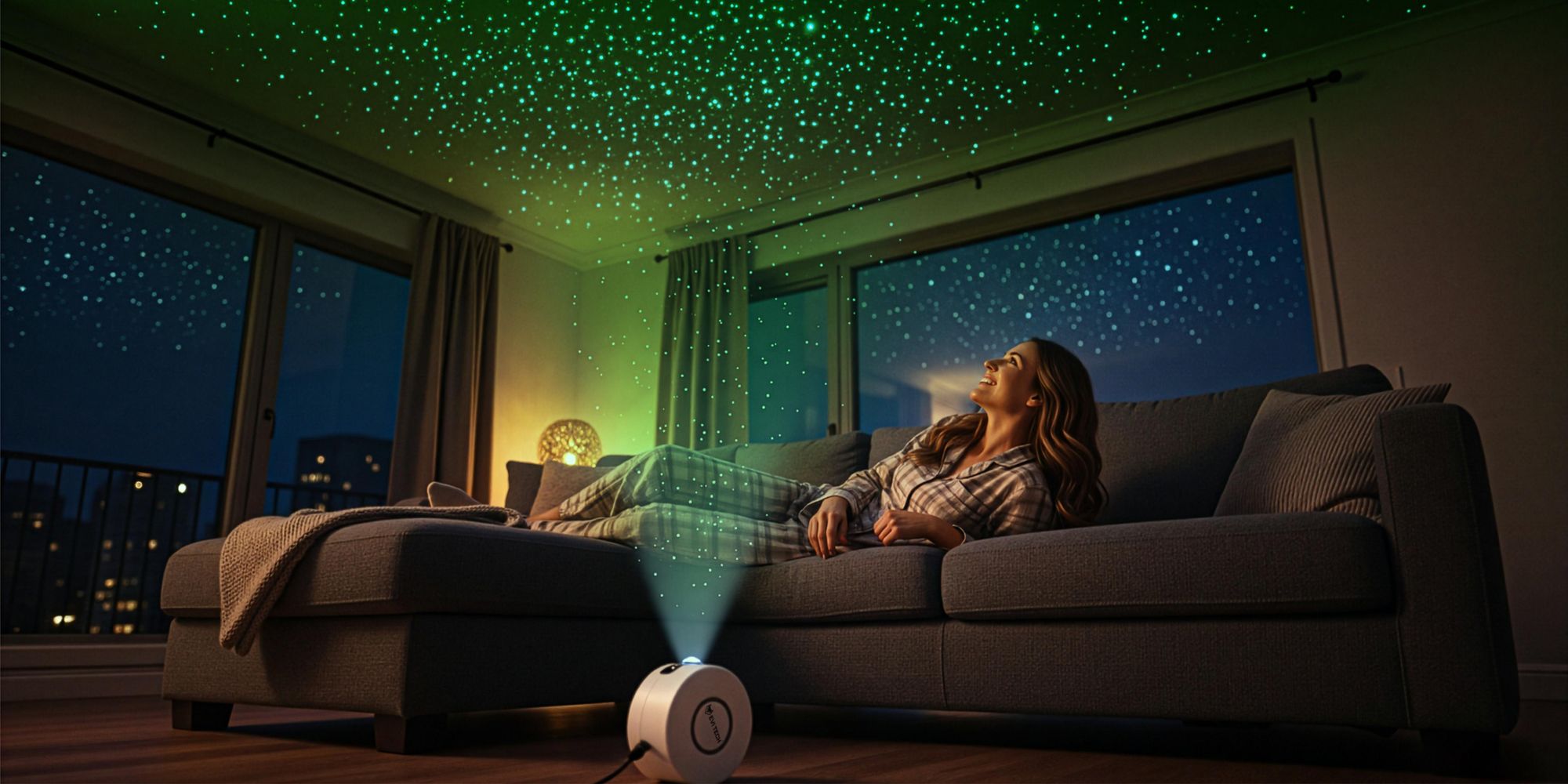 LED Sternenprojektor Galaxy Star, 3D Nachtlicht Beamer mit Fernbedienung, Sternenhimmel Projektor für Kinder & Schlafzimmer, EVI TECH GalaxyStar 2.1