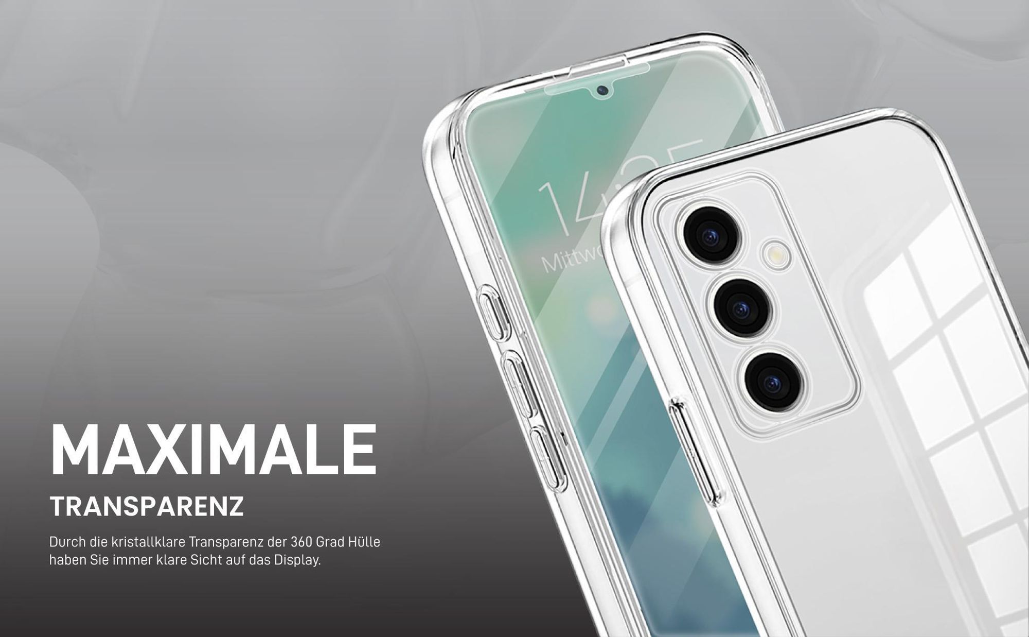 Transparentes 360 Grad Cover Front Back für Samsung Galaxy S23