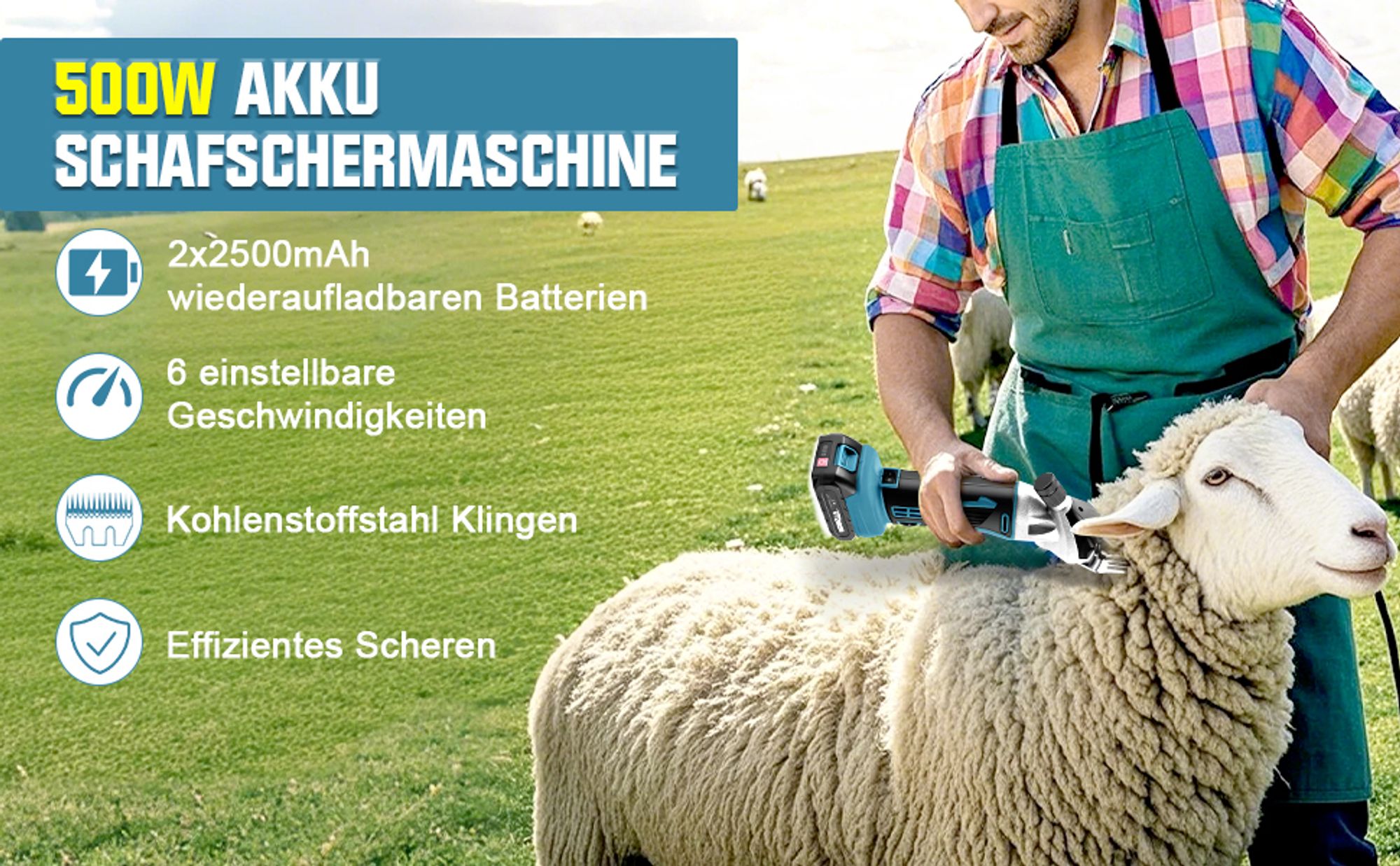 Akku Schafschermaschine