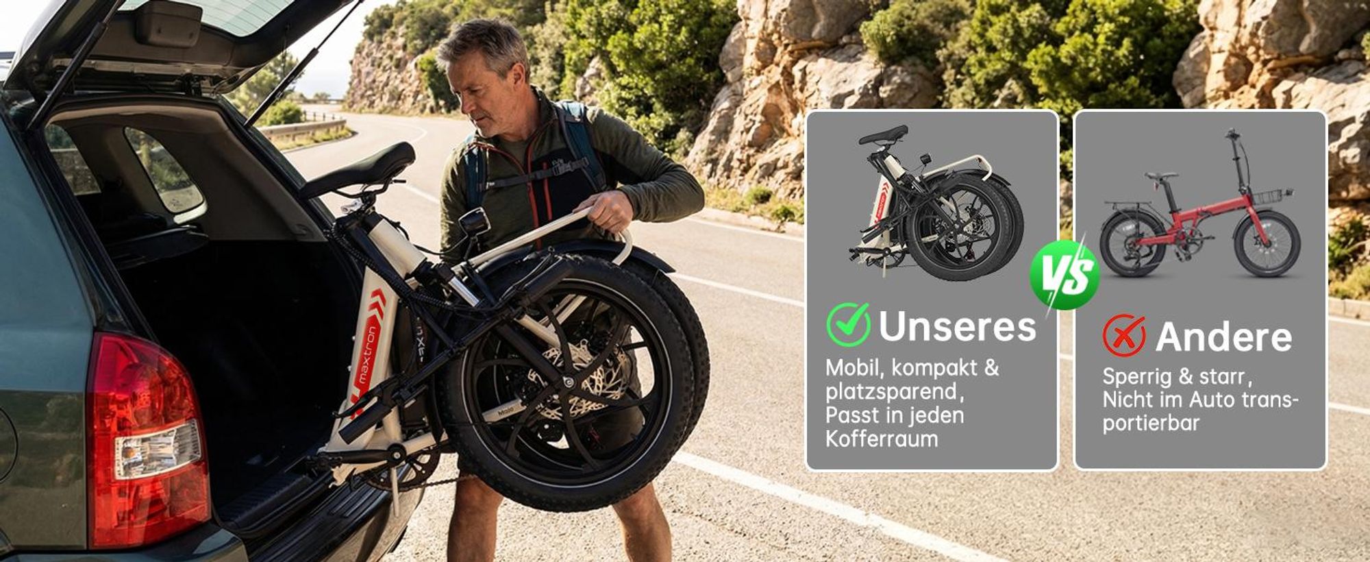Kompakt faltbar – ideal für unterwegs