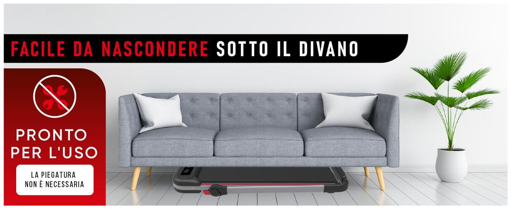 Walden F2600 Tapis roulant 2 in 1 Walking Pad pieghevole fino a 10 km/h Sottobanco Elettrico Attrezzo per camminare Home Office Silenzioso Telecomando Display LCD Resistenza 110k