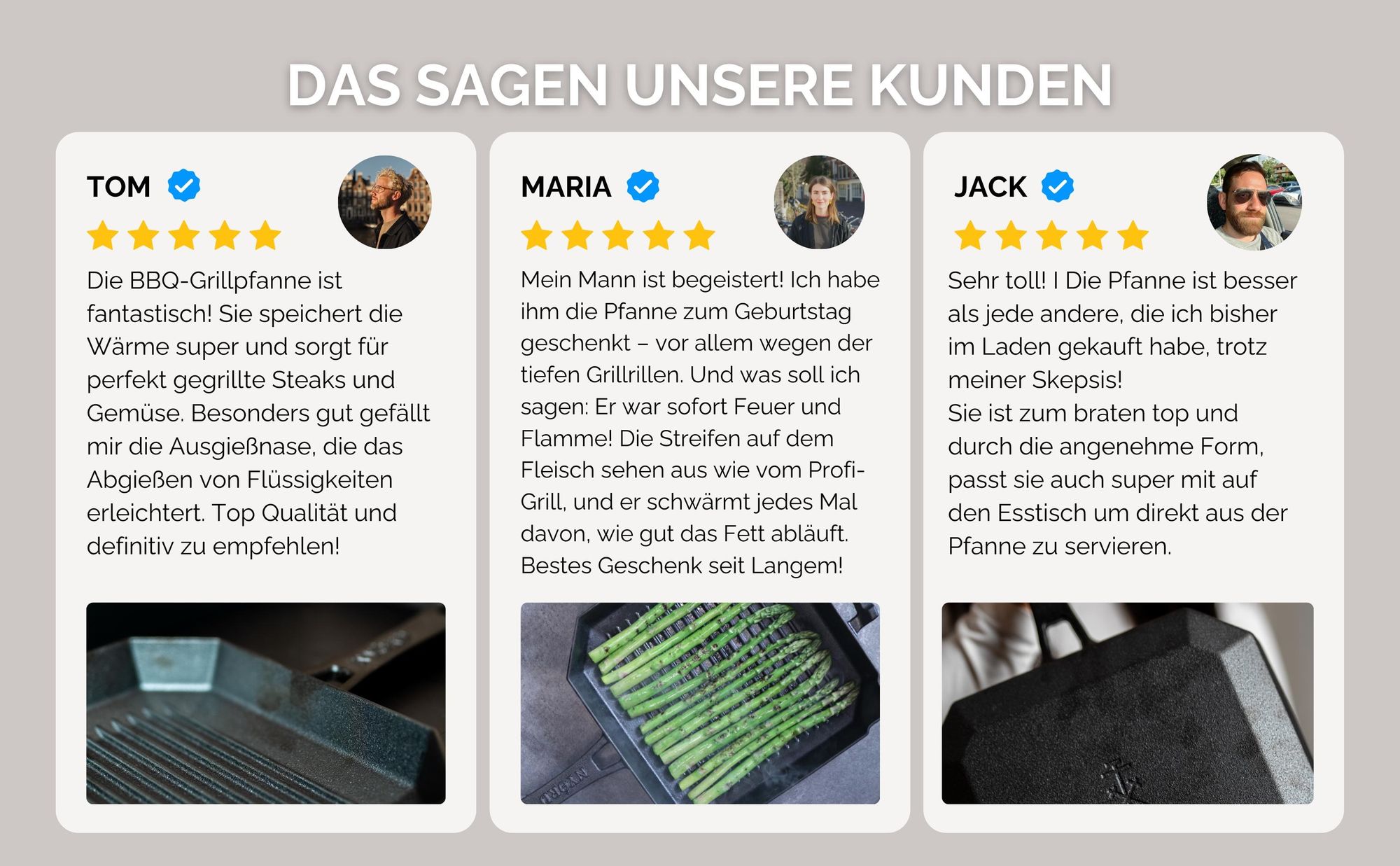 NYORD BBQ Grillpfanne aus Gusseisen - für Induktion, Glaskeramik, Gas, Grill & Outdoor, Feuerfeste Gusseisenpfanne mit Grillrillen, Cast Iron mit Ausgießer