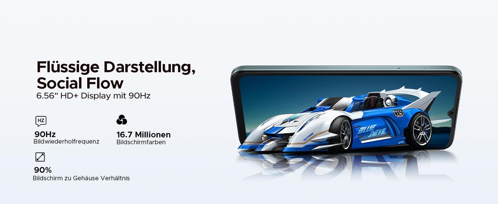DOOGEE Note56 Pro Smartphone Handy, Android 16, 6,56" 90Hz, 6150mAh Akku, 32GB RAM+128GB ROM, 4G Dual-SIM, 13MP, NFC, Fingerabdruck, Gesichtserkennung