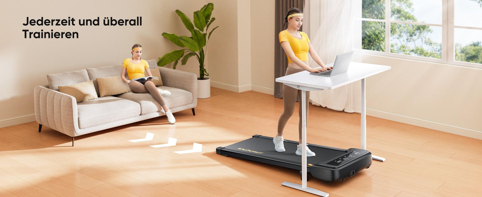 Toputure TP3 Laufband für Zuhause mit Neigung, 1-10 km/h Walking pad, Elektrisches Laufband mit Steigung, 2.5HP Walking Machine, Fernbedienung/App
