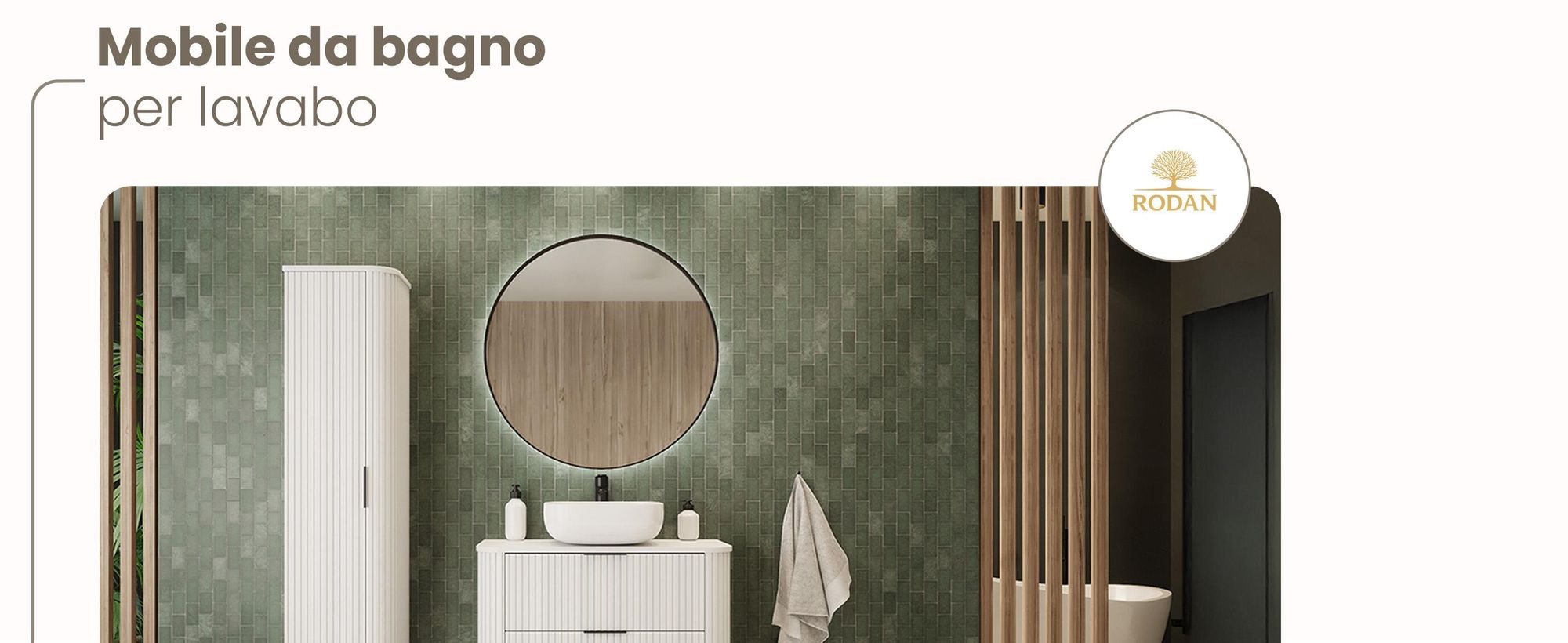 Mobile da bagno - 80 CM - Bianco opaco - MDF - 2 cassetti