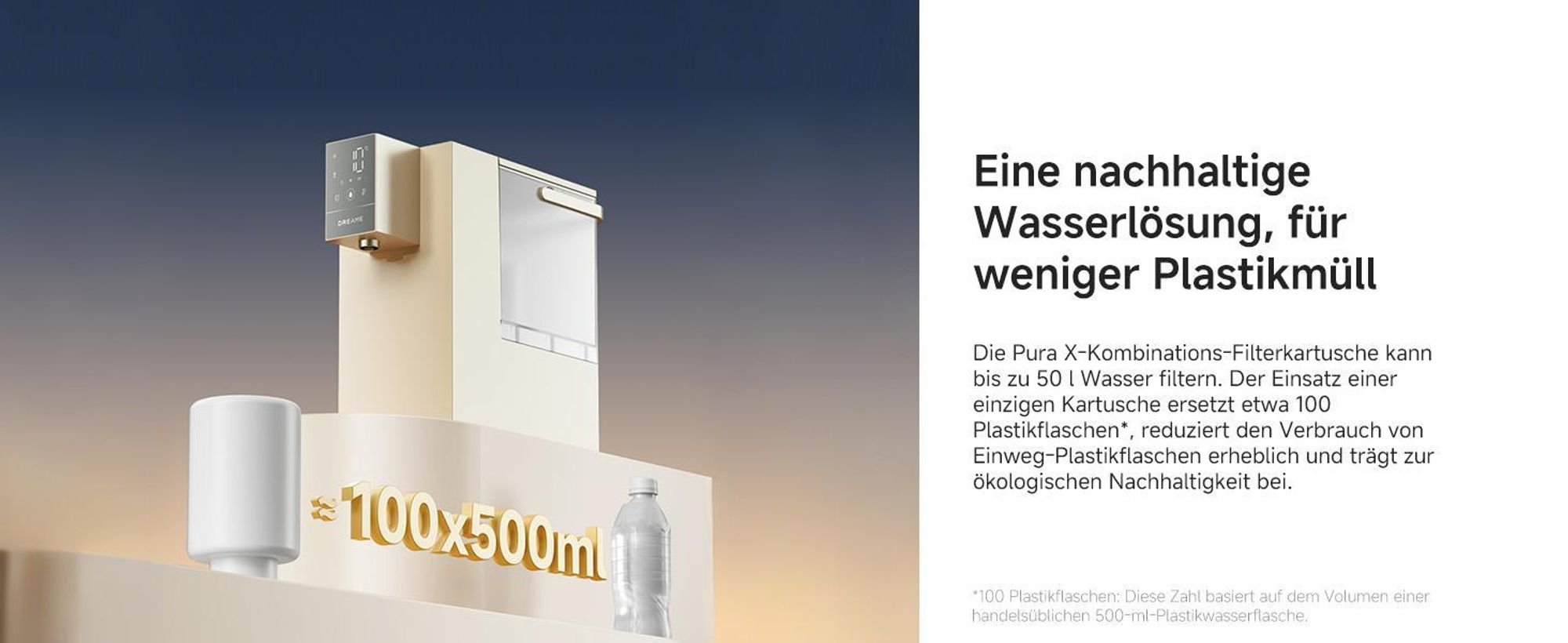 Dreame C10 Wasserspender Heißes und Kaltes Wasser Für Die Arbeitsplatte,Temperatur- und Durchflussregelung,UV-Sterilisationsfilter,Ohne Installation