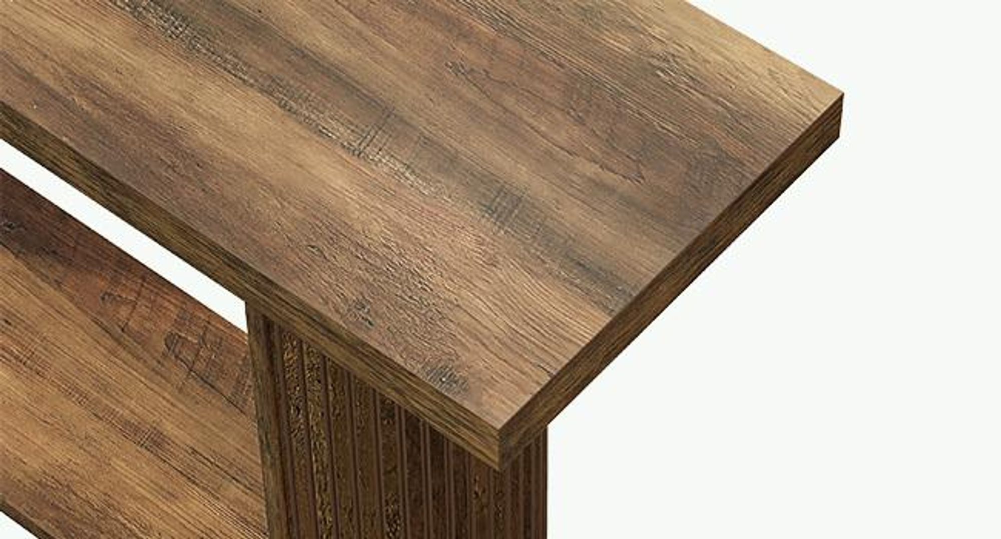 Tribesigns Nowoczesny stolik konsolowy, wąski stolik do przedpokoju, stolik do sofy z 2 półkami, 140 x 30 x 80 cm, stolik konsolowy drewniany za kanapą do salonu