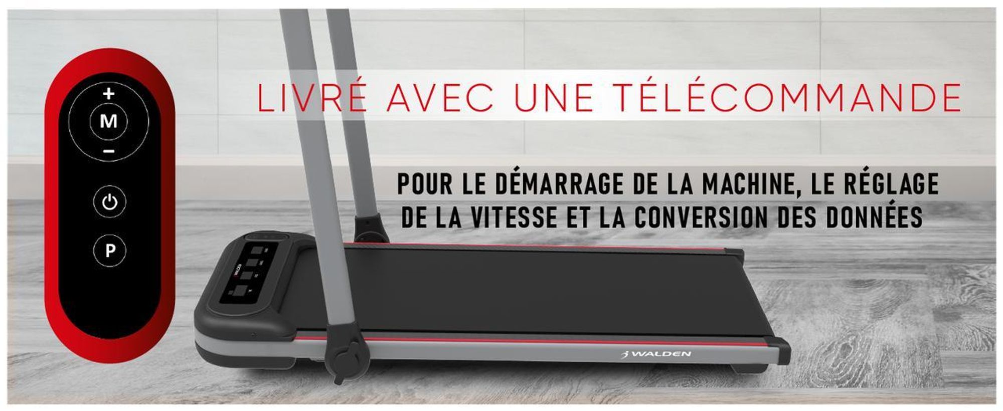 Tapis de course Walden F2600 2 en 1 Walking Pad pliable jusqu'à 10 km/h Appareil de marche électrique sous table Home Office Silencieux Télécommande Écran LCD Capacité de charge 110 kg