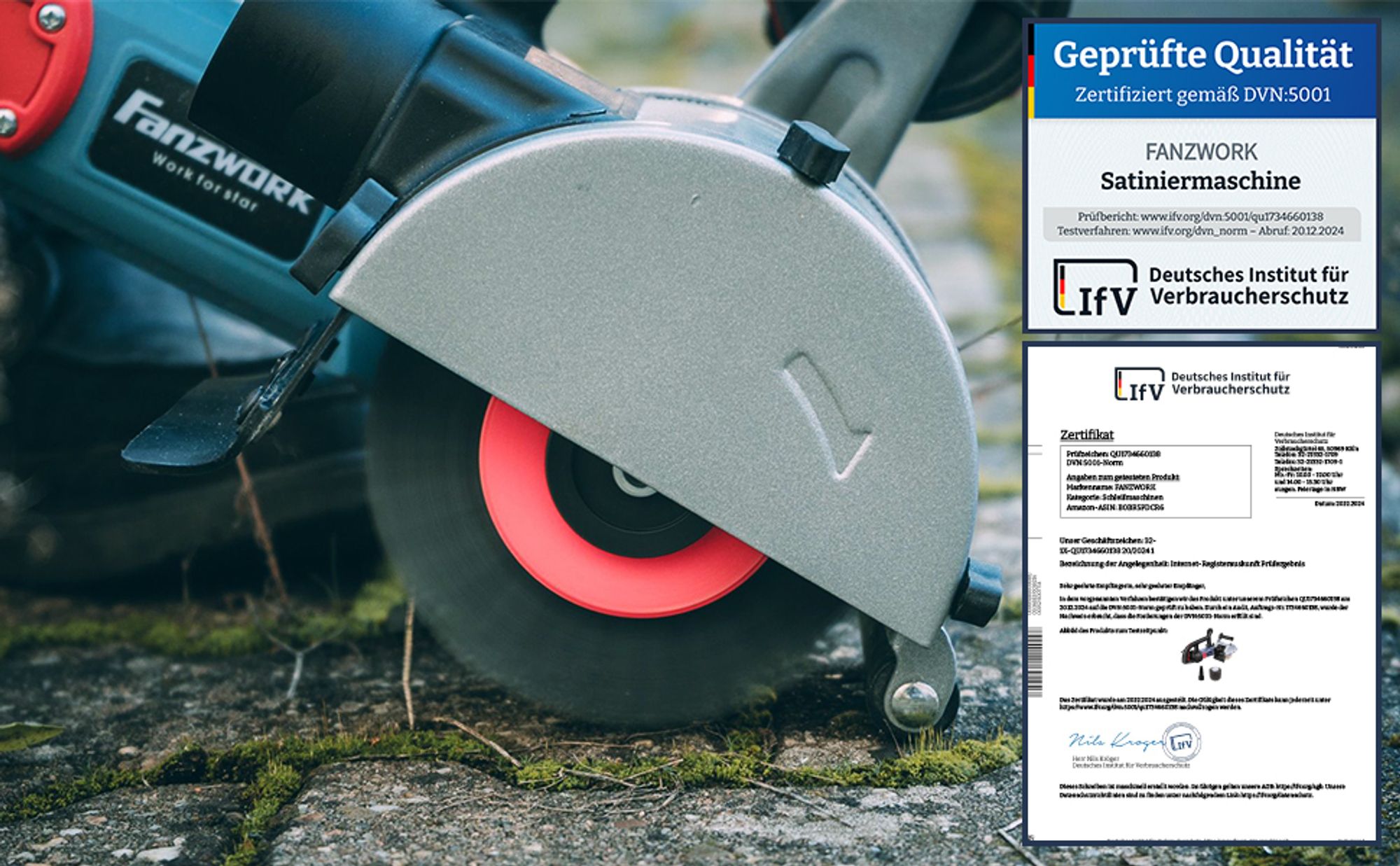 Satiniermaschine Bürstenschleifer 1500 W inkl. Stahldraht & Nylon & Schleifpapier Bürste
