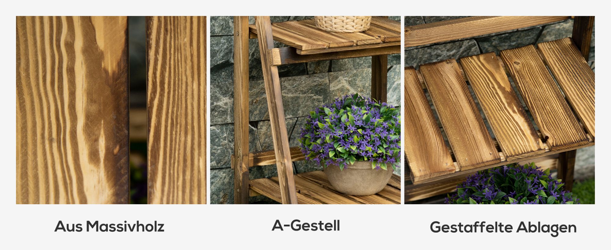 Pflanzentreppe Pflanzregal Blumenbank Blumentreppe Blumenregal Blumenständer Neu