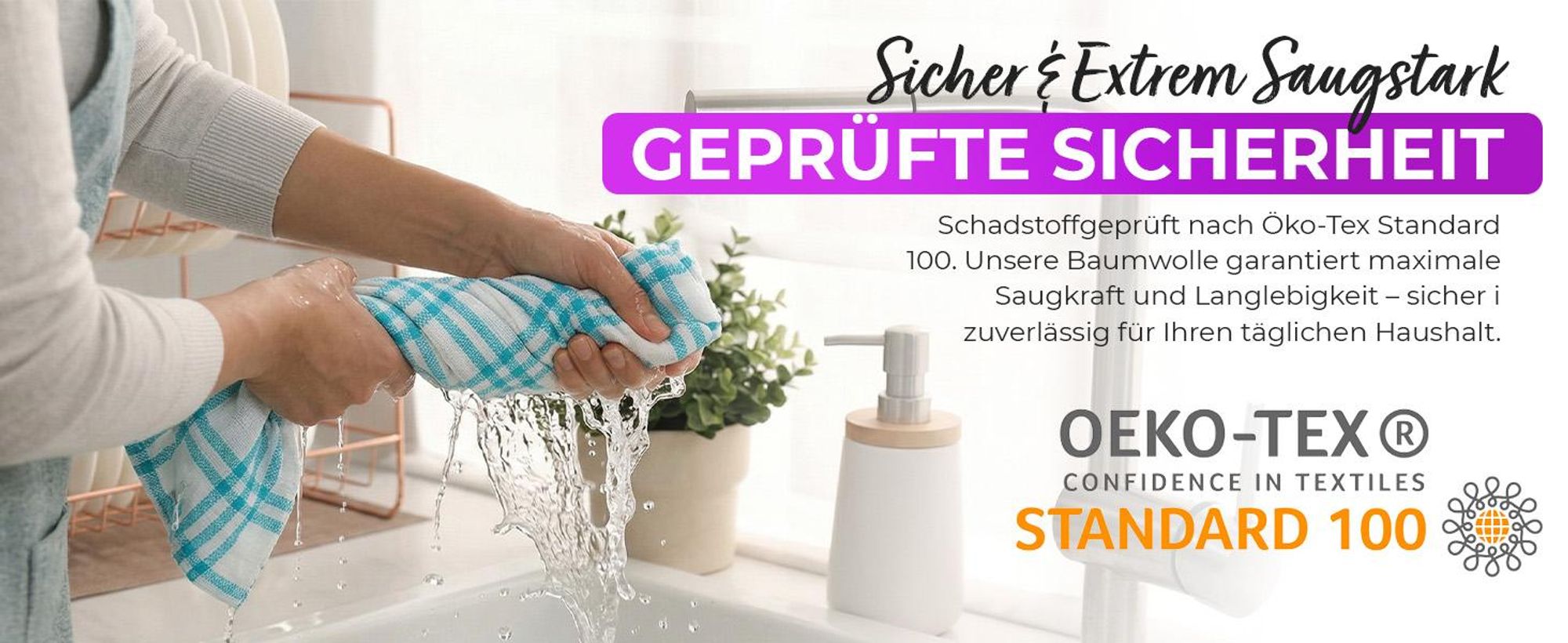 EllaTex 10er Pack Geschirrtücher Geschirrhandtücher 50x70 cm 100% Baumwolle Küchentücher Set saugstark Farbe: Apfelgrün