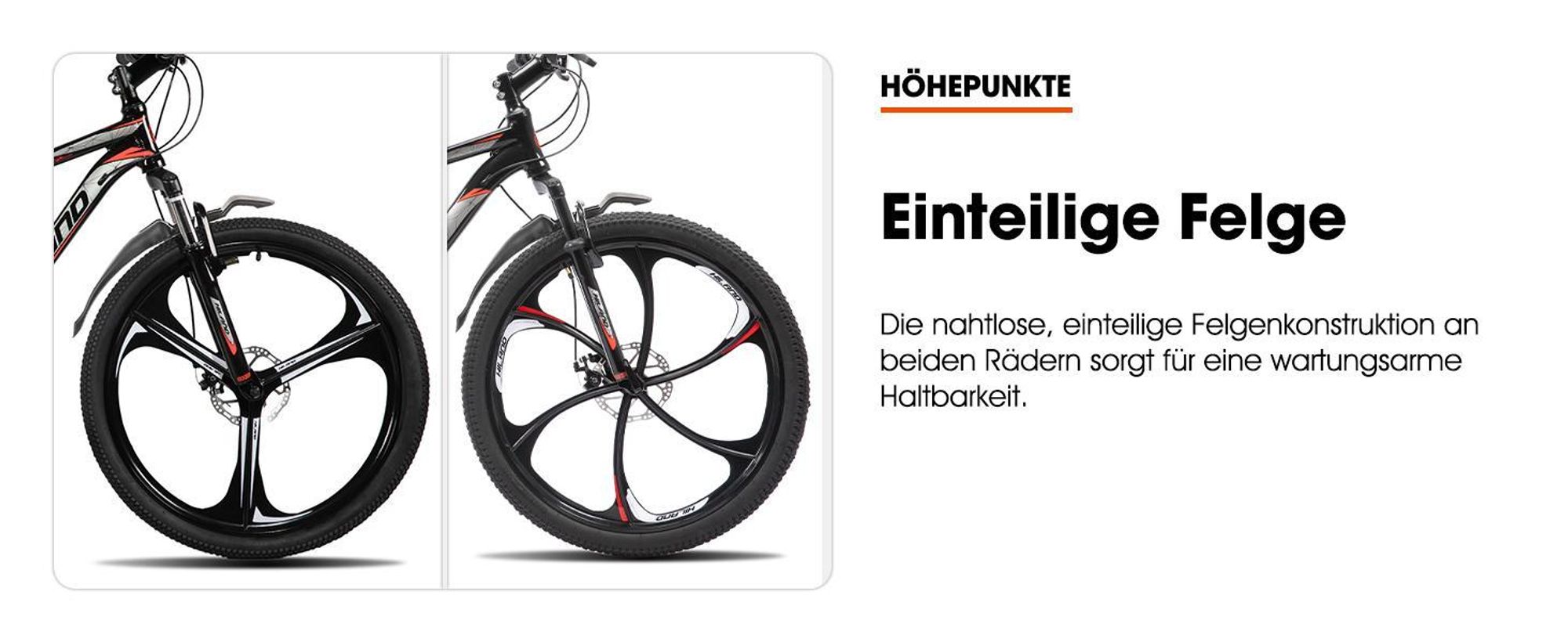 Hiland 26 Zoll Mountainbike für Erwachsene, 3/6 Speichenrad 18 Gang Herren Damen Mountainbike, mit Doppelscheibenbremse, 26 Zoll MTB Aluminiumrahmen