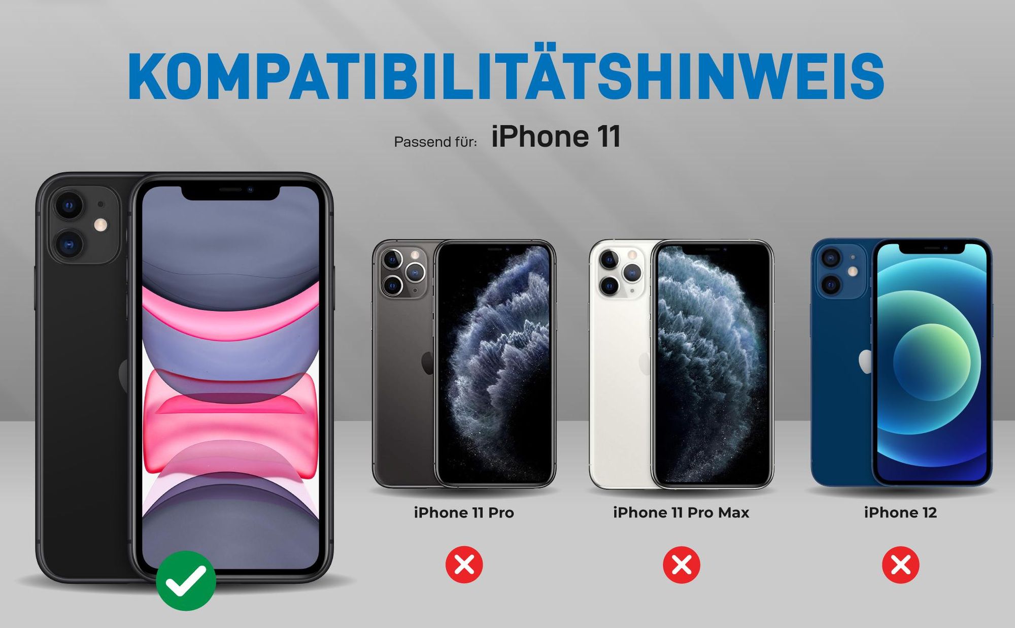 Kompatibilitätshinweise Hülle für Apple iPhone 11