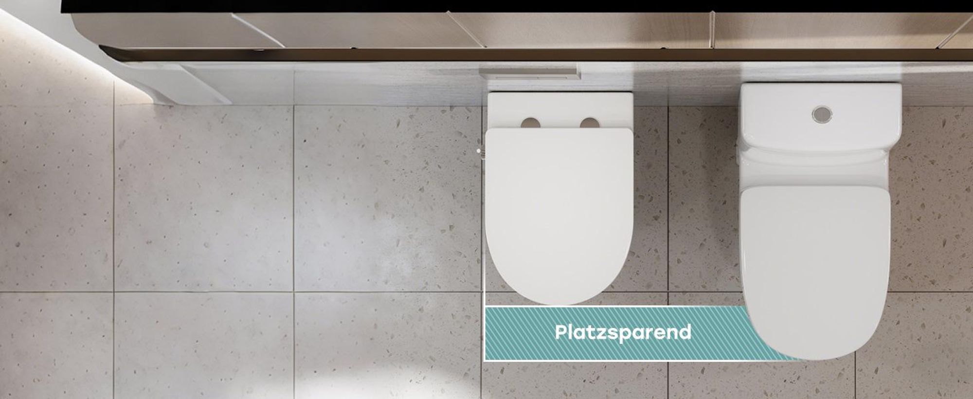 Wandmontage zur Platzersparnis im Badezimmer